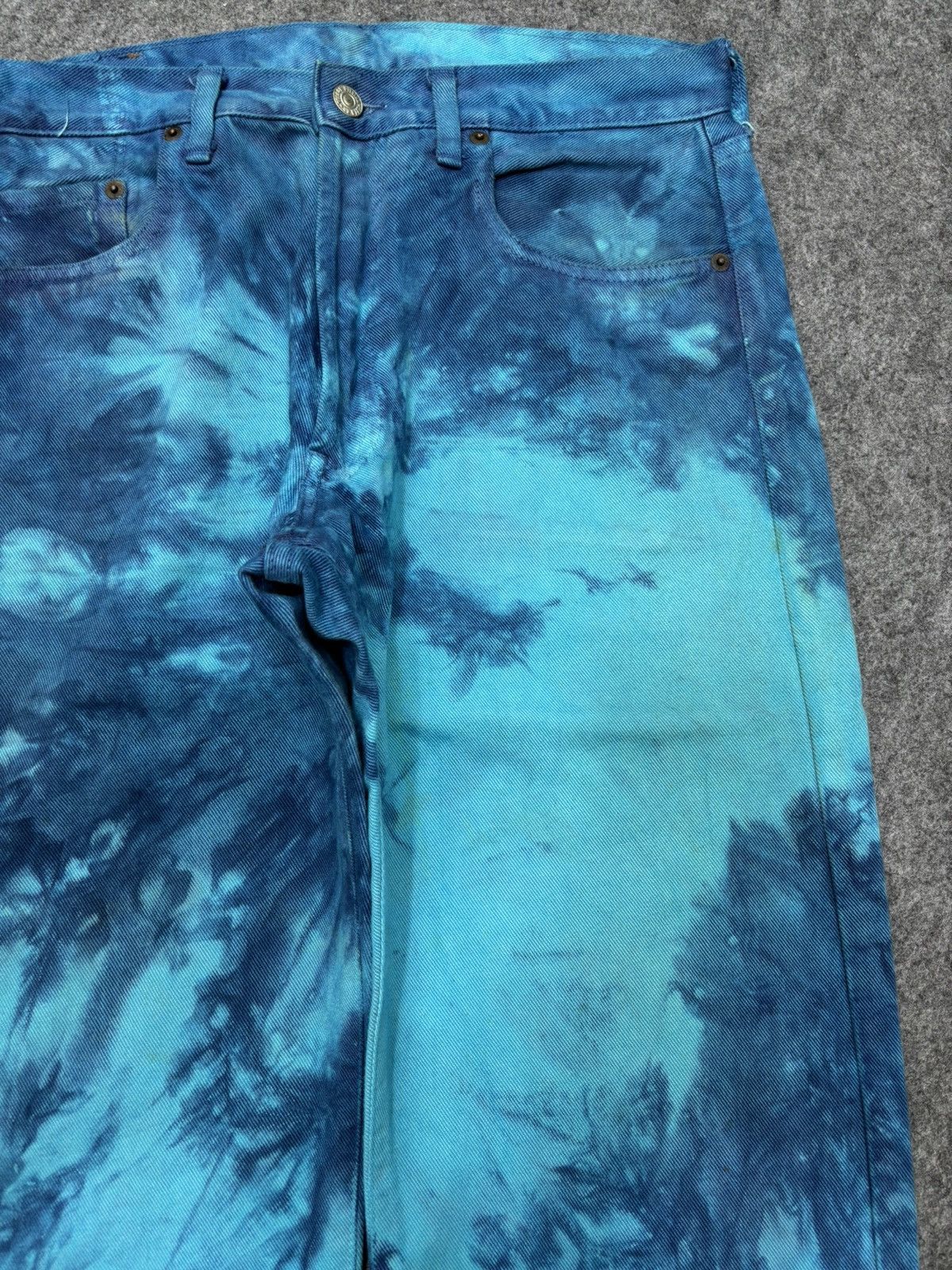 Designer 💥Vintage GO WEST Very Rare Tye Dye Sick Floral Denim F674 Size US 31 - 3 Thumbnail