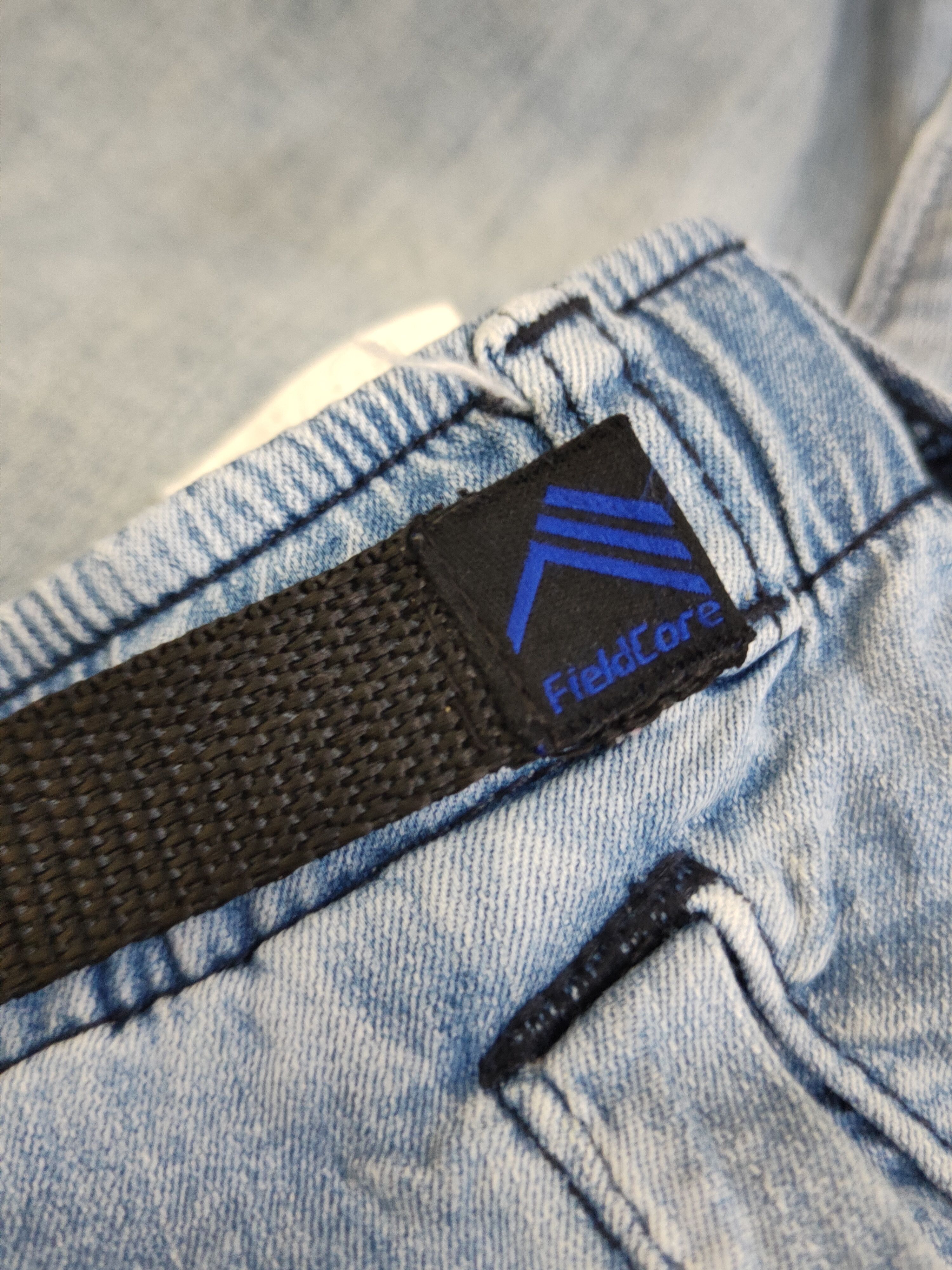 Japanese Brand FieldCore Blue Distressed Ripped cargo Jeans #W1965 Size US 32 / EU 48 - 15 Thumbnail