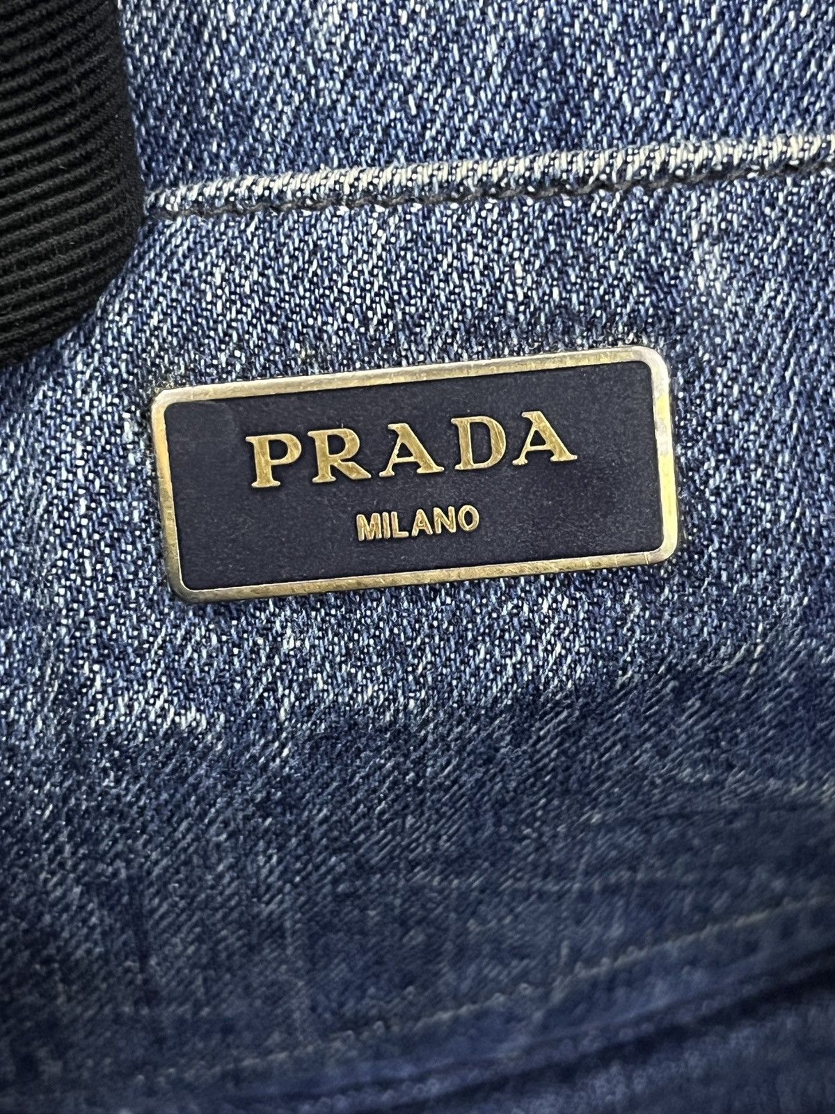 Prada PRADA Canapa Denim Handbag/Tote Size ONE SIZE - 16 Thumbnail
