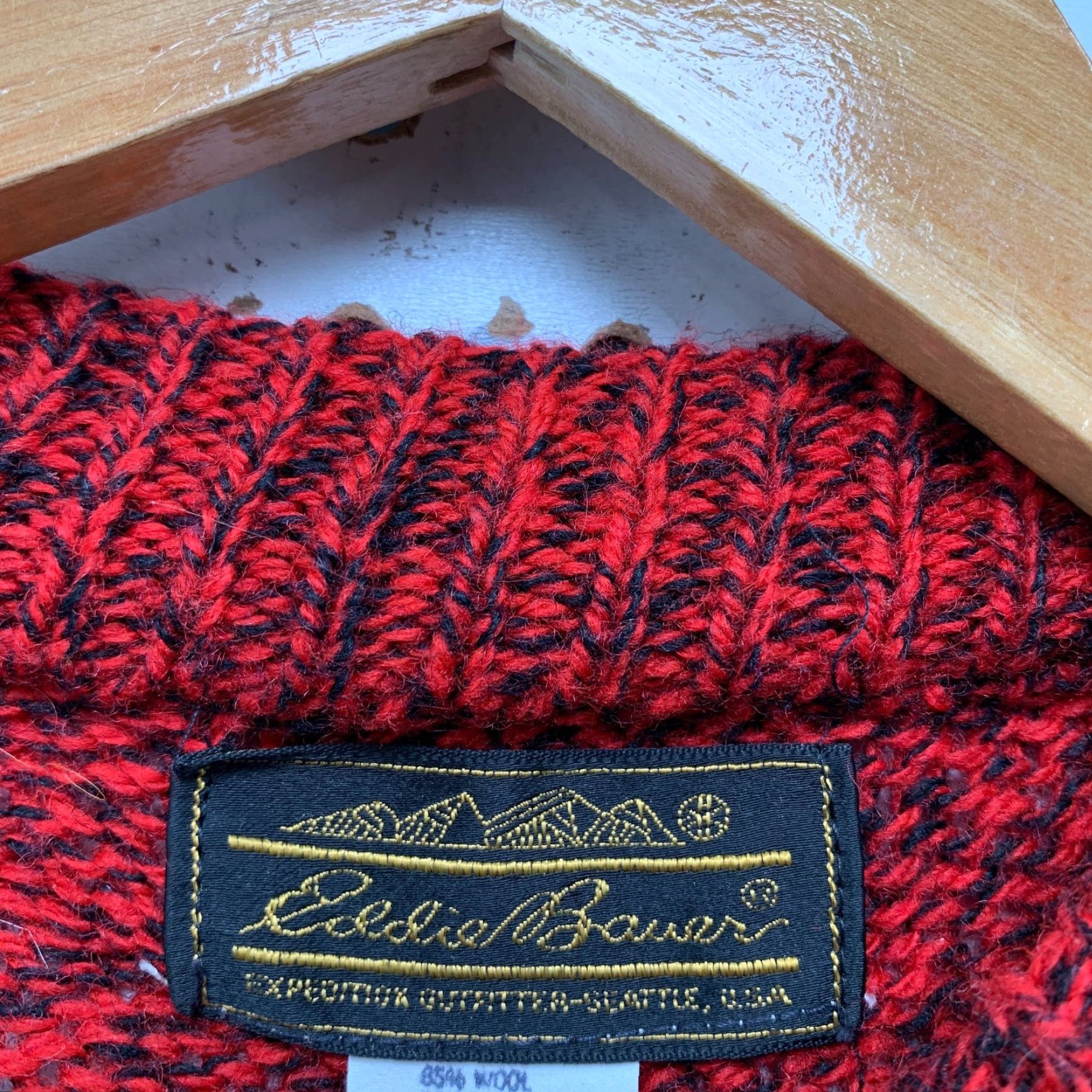 Eddie Bauer Vintage 80s Eddie Bauer Wool Knit Sweater Men’s XL Crewneck Red Casual Winter Fall Spring USA Size US XL / EU 56 / 4 - 2 Thumbnail