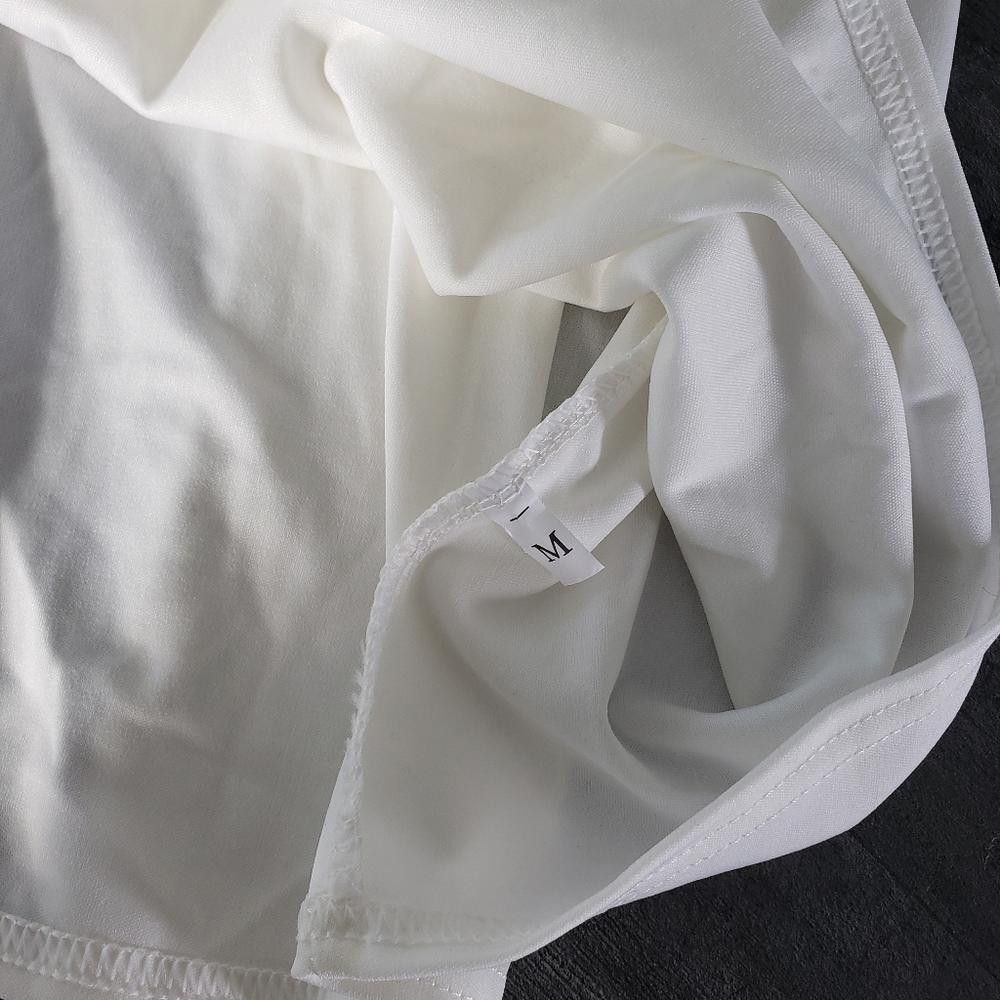 Designer White Rose Detailed V Cut Mini Size M / US 6-8 / IT 42-44 - 3 Thumbnail