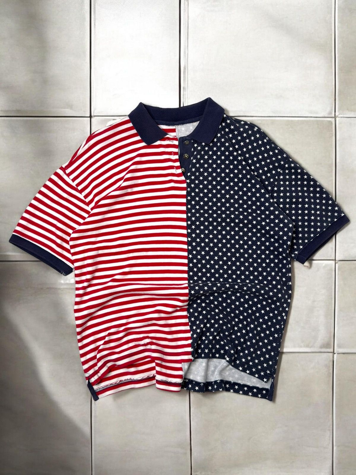 Vintage Vintage drip swag USA flag polo tee chief keef if6was9 lgb Size US M / EU 48-50 / 2 - 1 Thumbnail