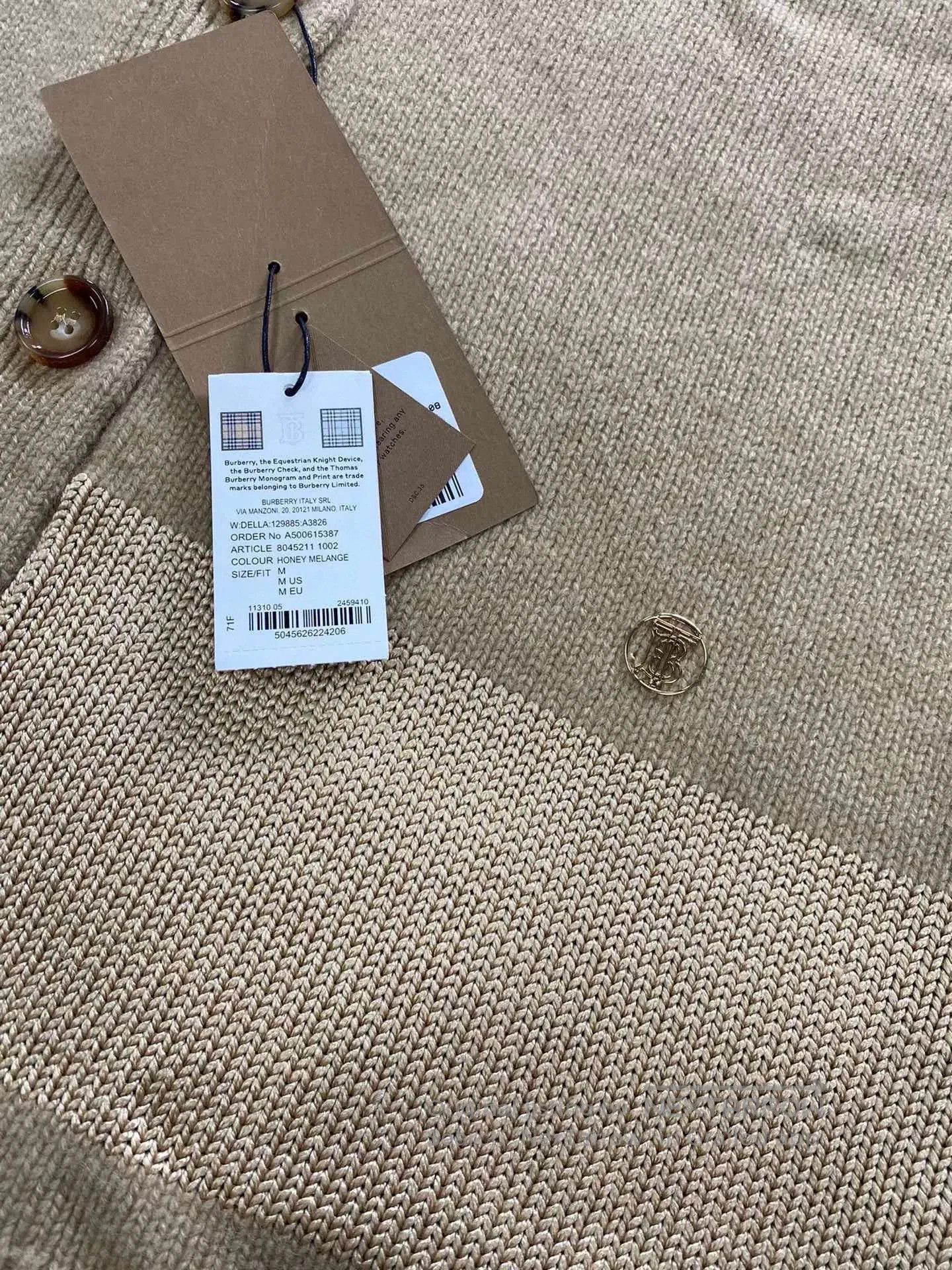 Burberry BURBERRY TB Logo Cashmere Blend Cardigan. Size US M / EU 48-50 / 2 - 3 Thumbnail