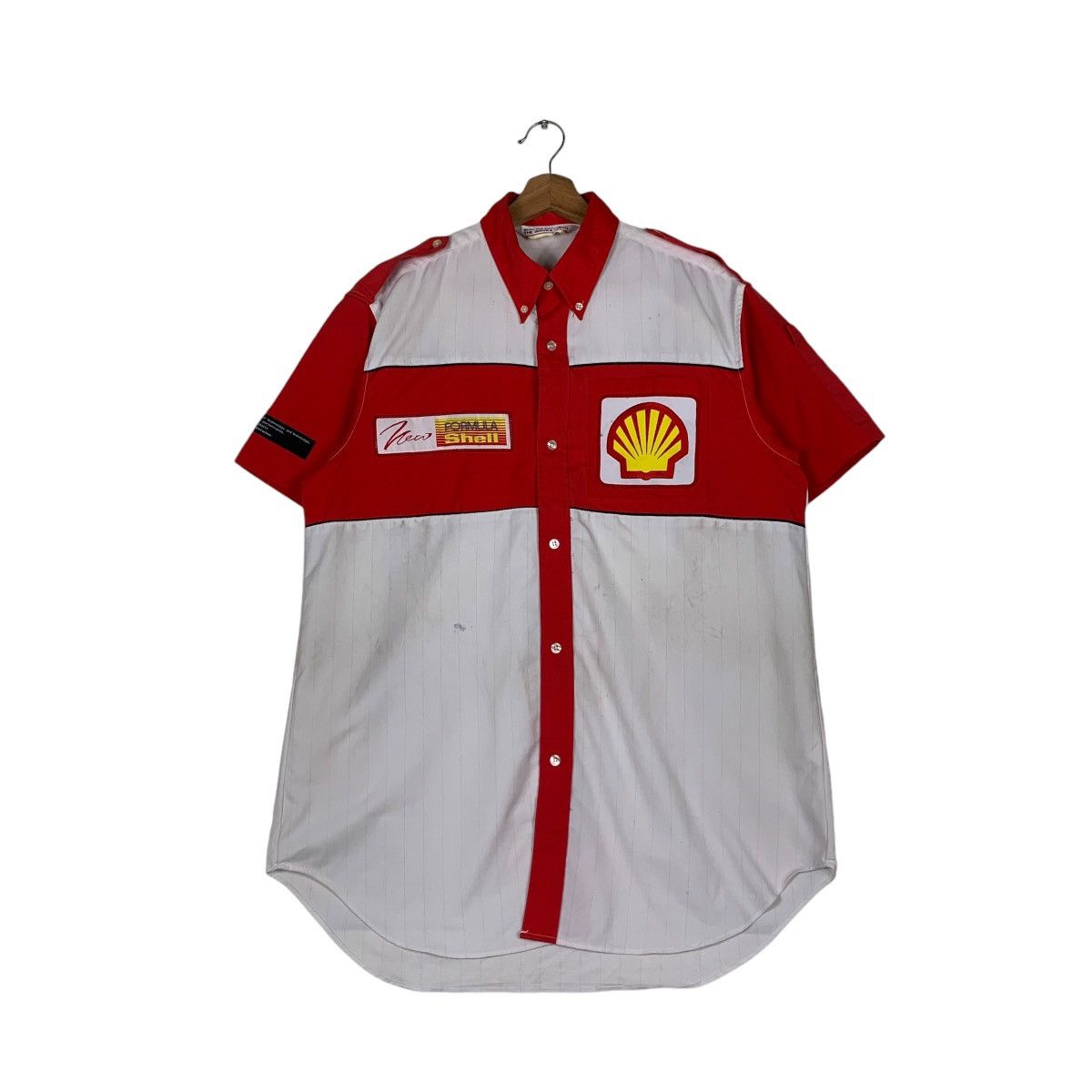 Formula 1 Vintage SHELL Work Shirt #1319-C59 Size US M / EU 48-50 / 2 - 1 Thumbnail