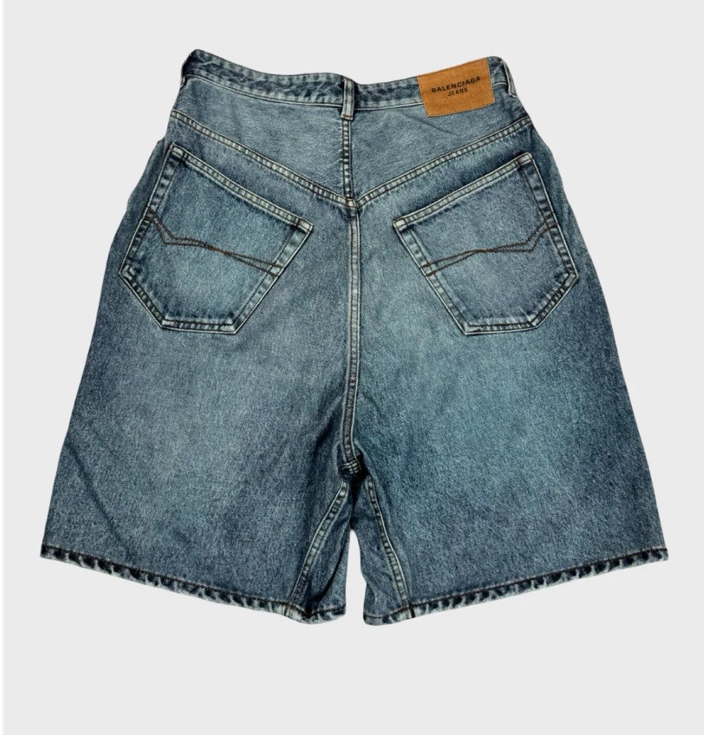Balenciaga BALENCIAGA TROMPE L’OEIL PRINTED DENIM SWEATPANTS SHORTS Size US 30 / EU 46 - 2 Thumbnail