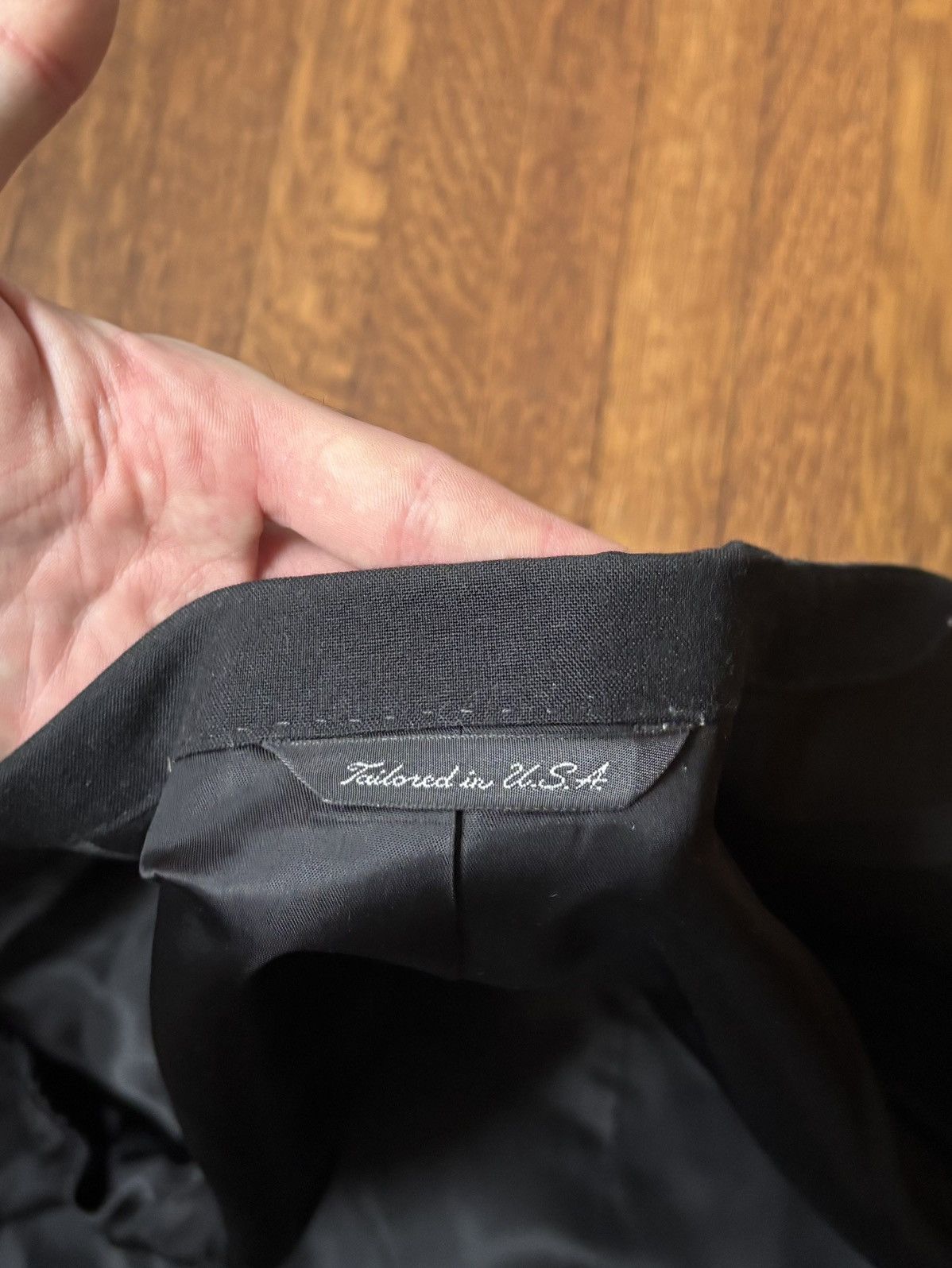Vintage 90s Vintage Tuxedo 1990s 2-Piece Suit Set Black Tux Formal L Size 44R - 7 Thumbnail