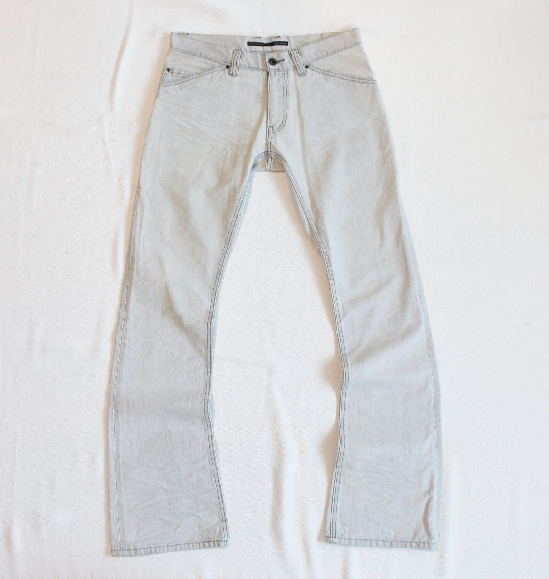 Japanese Brand TETE HOMME Y2K Flare Denim Pants Light Wash Japan Style Size US 31 - 1 Thumbnail
