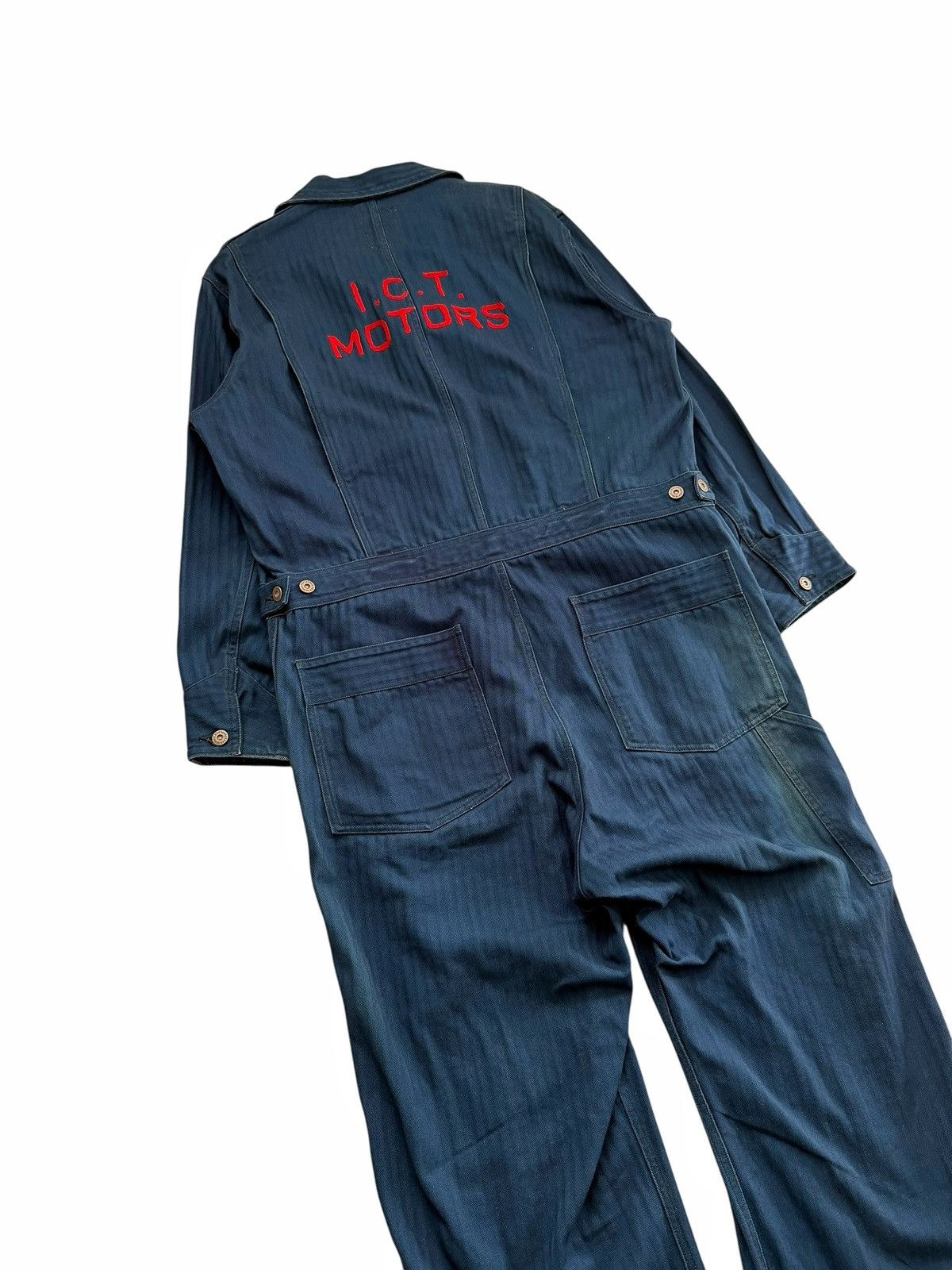 Visvim RARE sz4 ICT Motors Indigo Mechanic Coveralls Herringbone Size US 44 / EU 60 - 5 Thumbnail