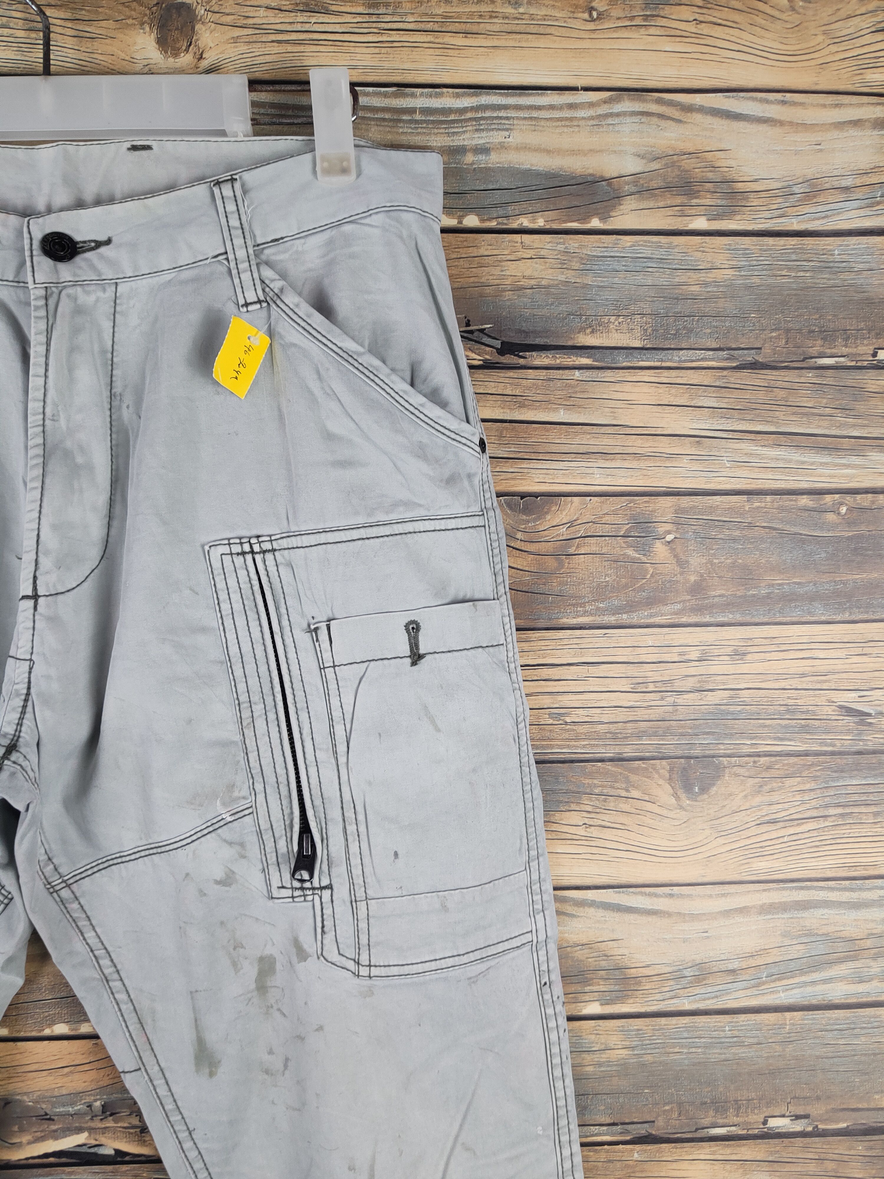 Japanese Brand DL I'z Frontier Soft Green Multipocket Cargo Pants #46-249T Size US 32 / EU 48 - 5 Thumbnail