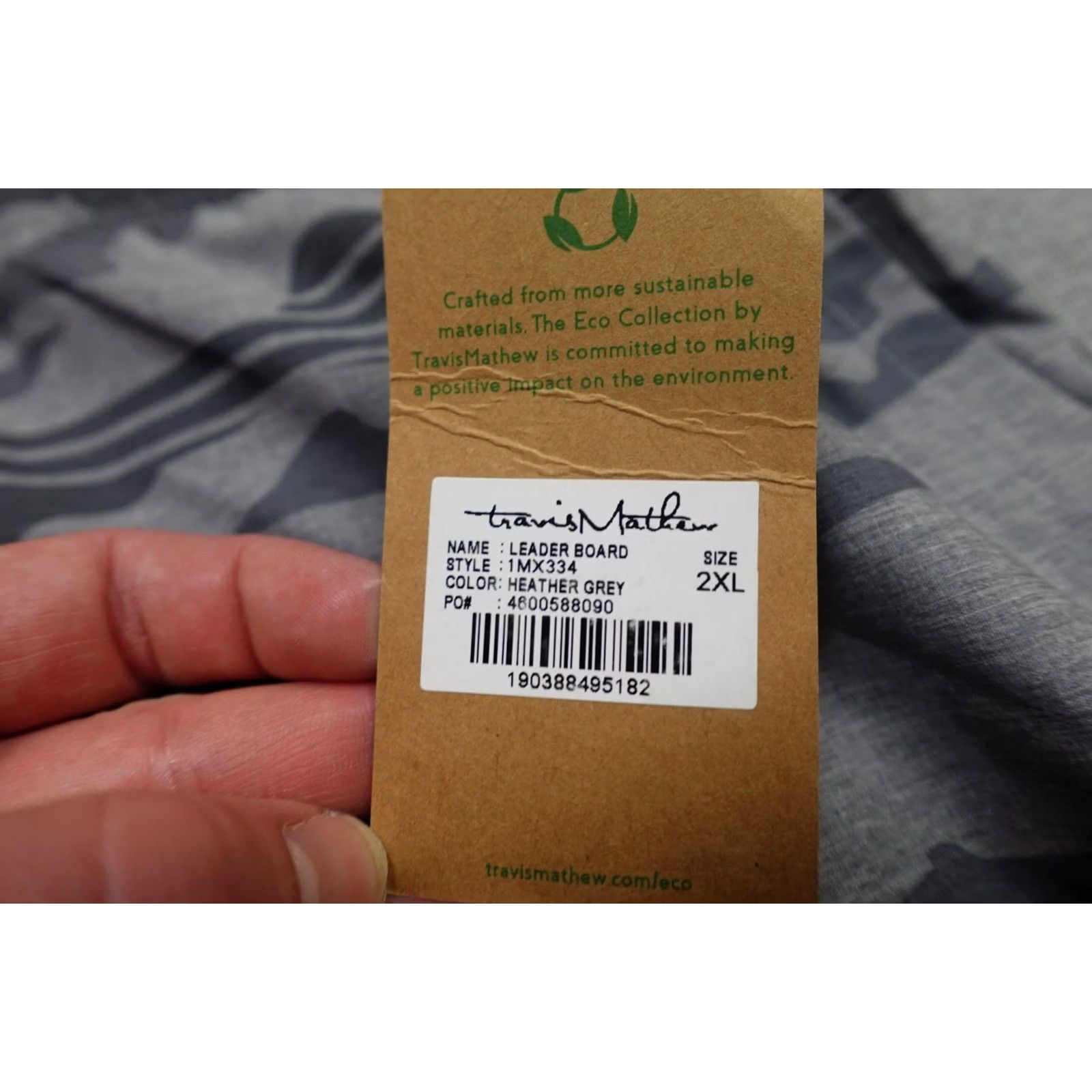 TravisMathew Travis Mathew Leader Board Shorts Mens 2XL Heather Gray Camo Lightweight Jersey Pockets Drawstring Relaxed Casual Summer Golf-inspired Mens Size US 39 - 2 Thumbnail