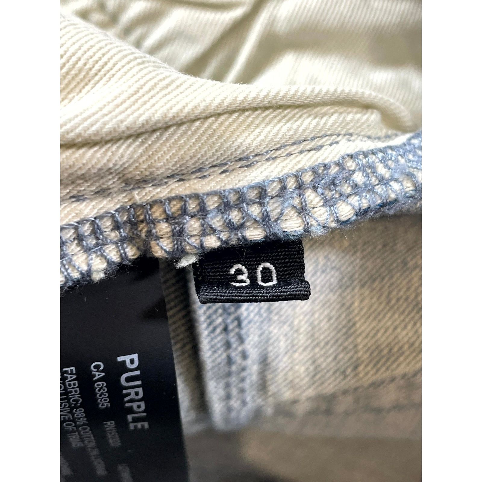 Purple Brand Purple Brand Stencil Light Wash & White Jeans Size US 30 / EU 46 - 4 Thumbnail