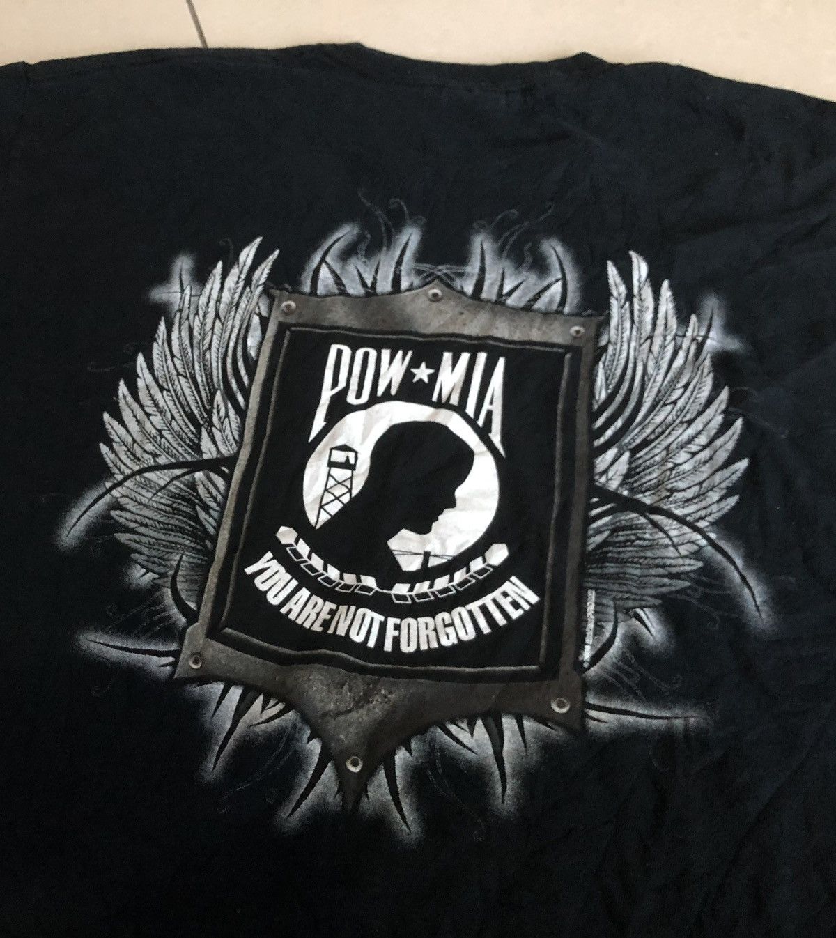 Vintage Prisoner Of War Pow Mia Tshirt Size US L / EU 52-54 / 3 - 1 Thumbnail