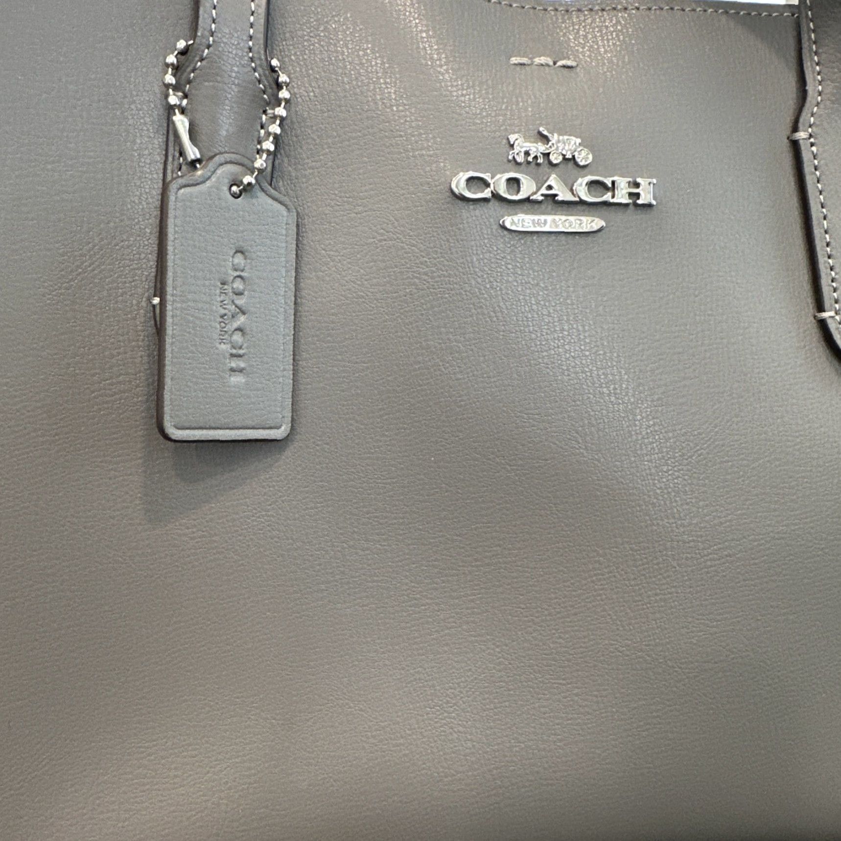 Coach Coach Avenue Carryall Tote Bag Purple Lavender Leather with Zipper Closure for Women Size ONE SIZE - 2 Thumbnail