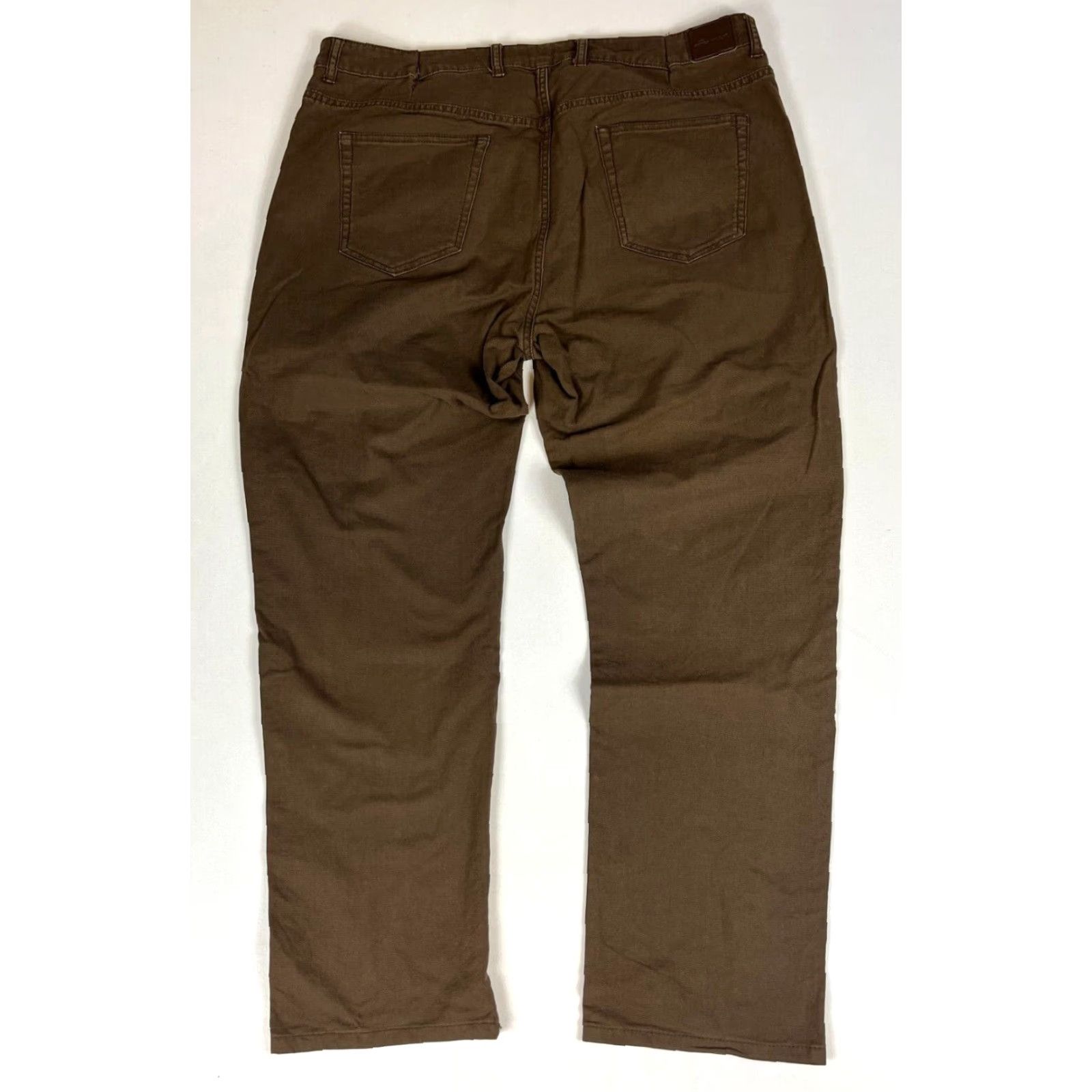 Peter Millar Peter Millar Crown Vintage Five-Pocket Pants Men’s 38x30 Canvas Chino Green Brown Straight Front Regular 98% Cotton 2% Spandex Size US 38 / EU 54 - 3 Thumbnail