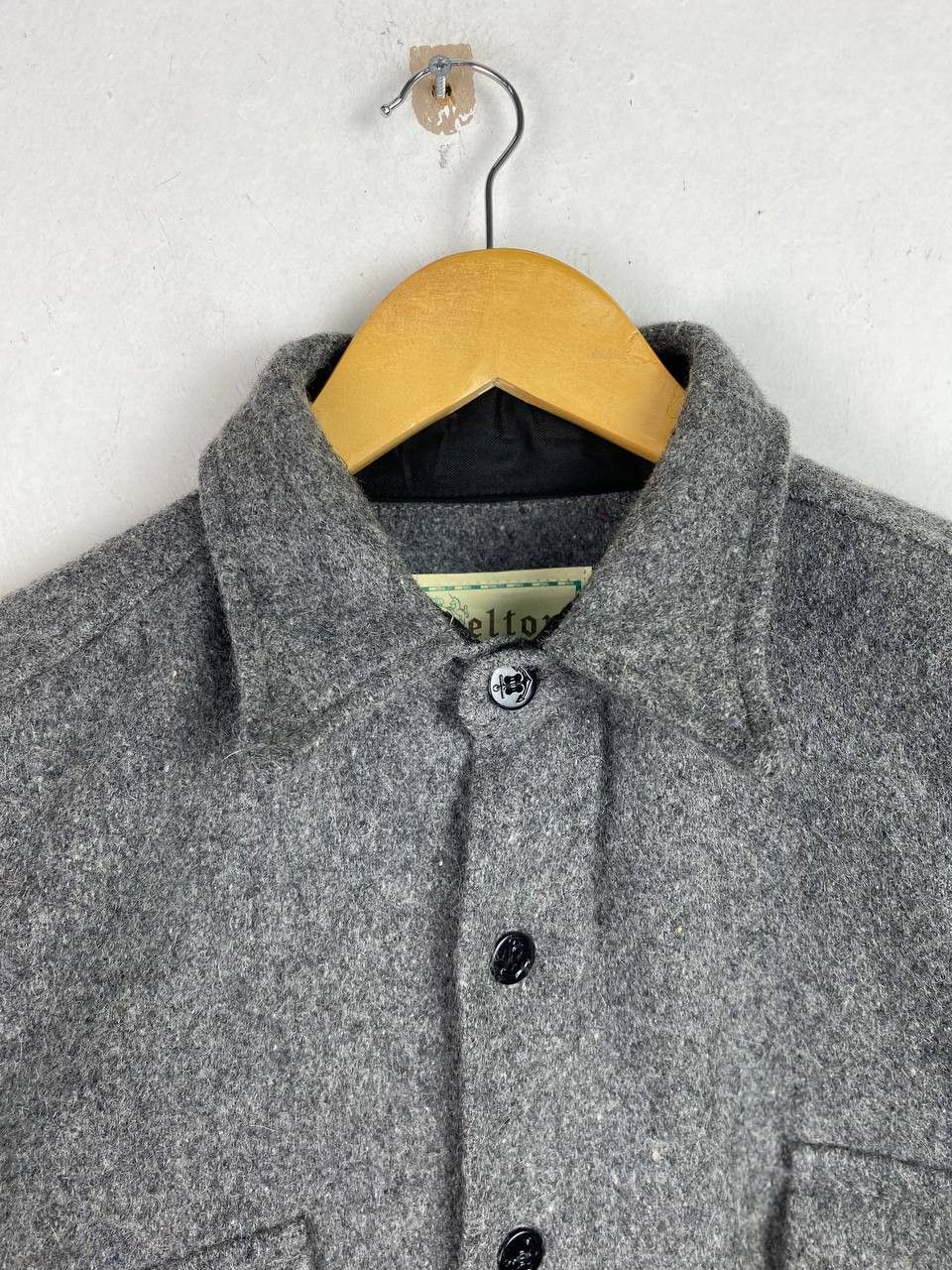 Vintage vintage melton outerwear wool jacket very nice design Size US L / EU 52-54 / 3 - 2 Thumbnail