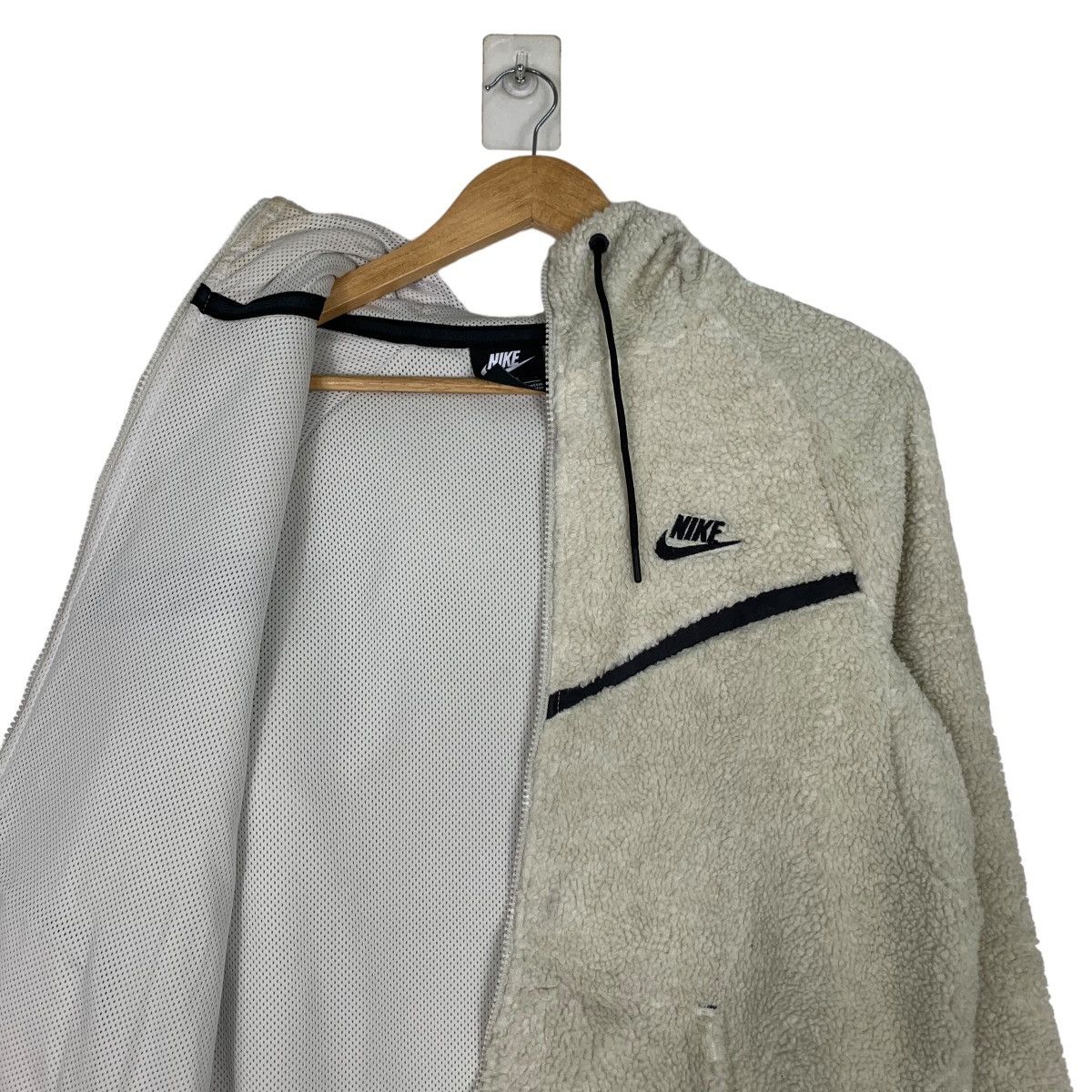 Nike NIKE Deep Pile Grey Fleece Zipper Hoodie Jacket #1059-C48 Size US M / EU 48-50 / 2 - 10 Thumbnail