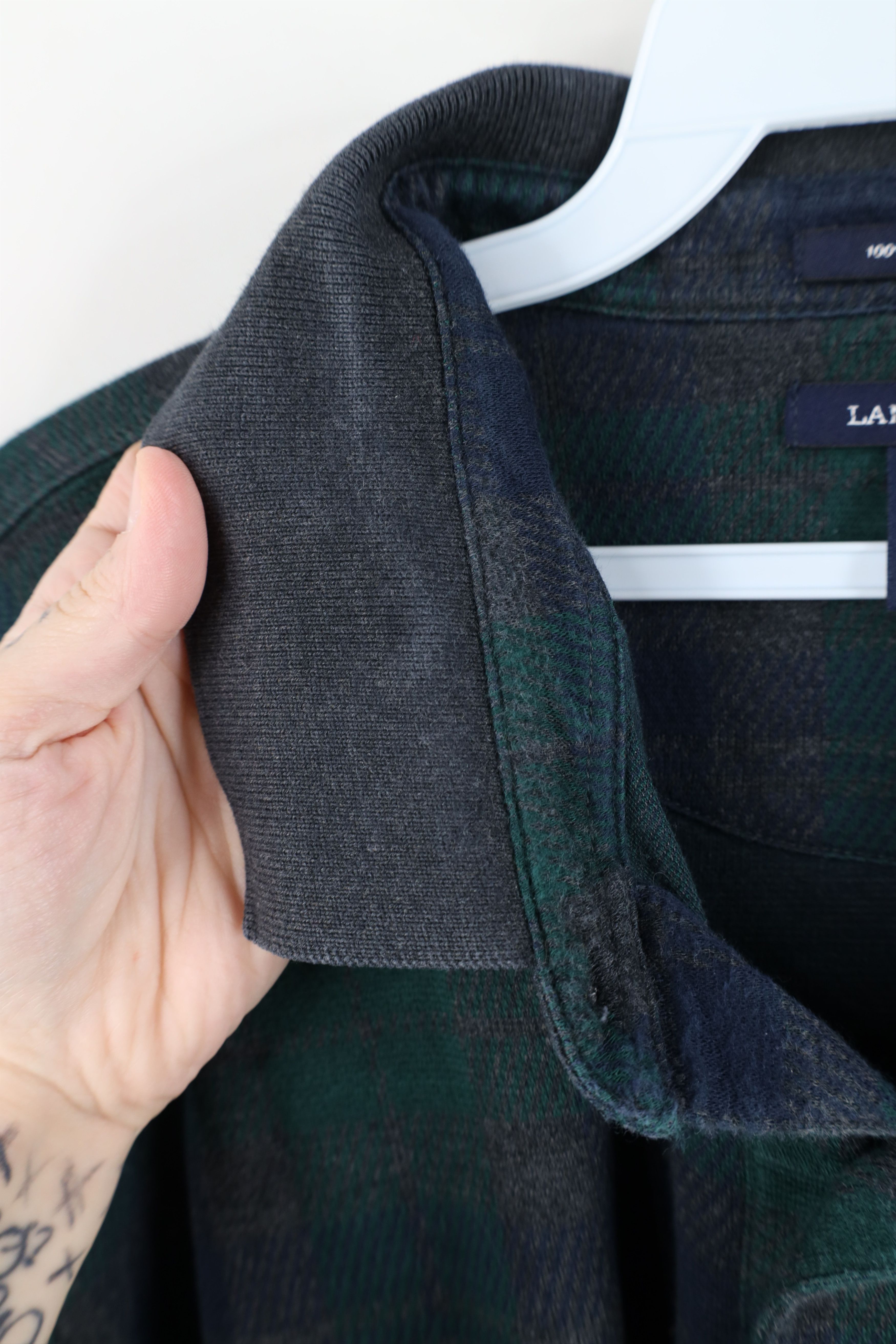 Lands' End Vintage Lands End Long Sleeve Rugby Polo Shirt Plaid Cotton Size US XXL / EU 58 / 5 - 5 Thumbnail
