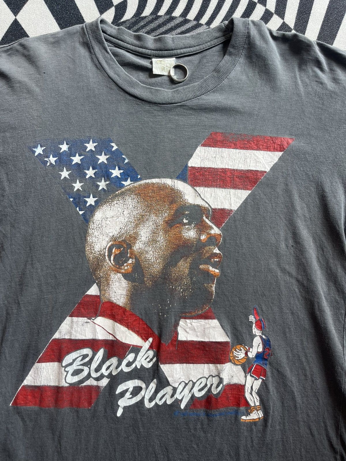 Jordan Brand Vintage Michael Jordan Black Player by American Flag 90’s Size US M / EU 48-50 / 2 - 5 Thumbnail