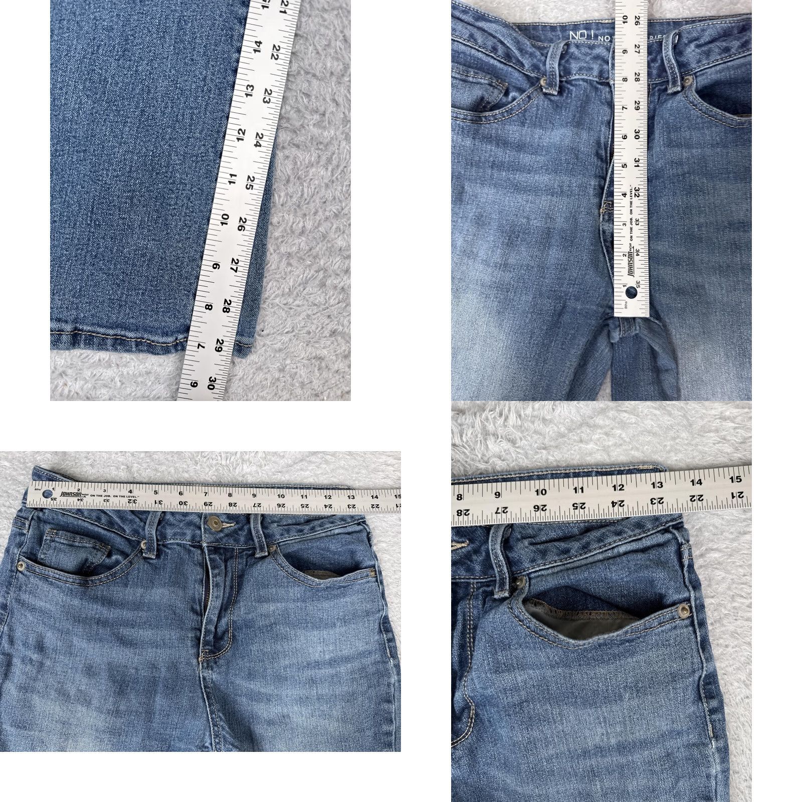 Vintage No Boundaries Jeans Juniors Bootcut 7 Blue Medium Wash Mid Rise Stretch 26x30 Womens Denim Pants Regular Jeans Size 28" / US 6 / IT 42 - 8 Thumbnail
