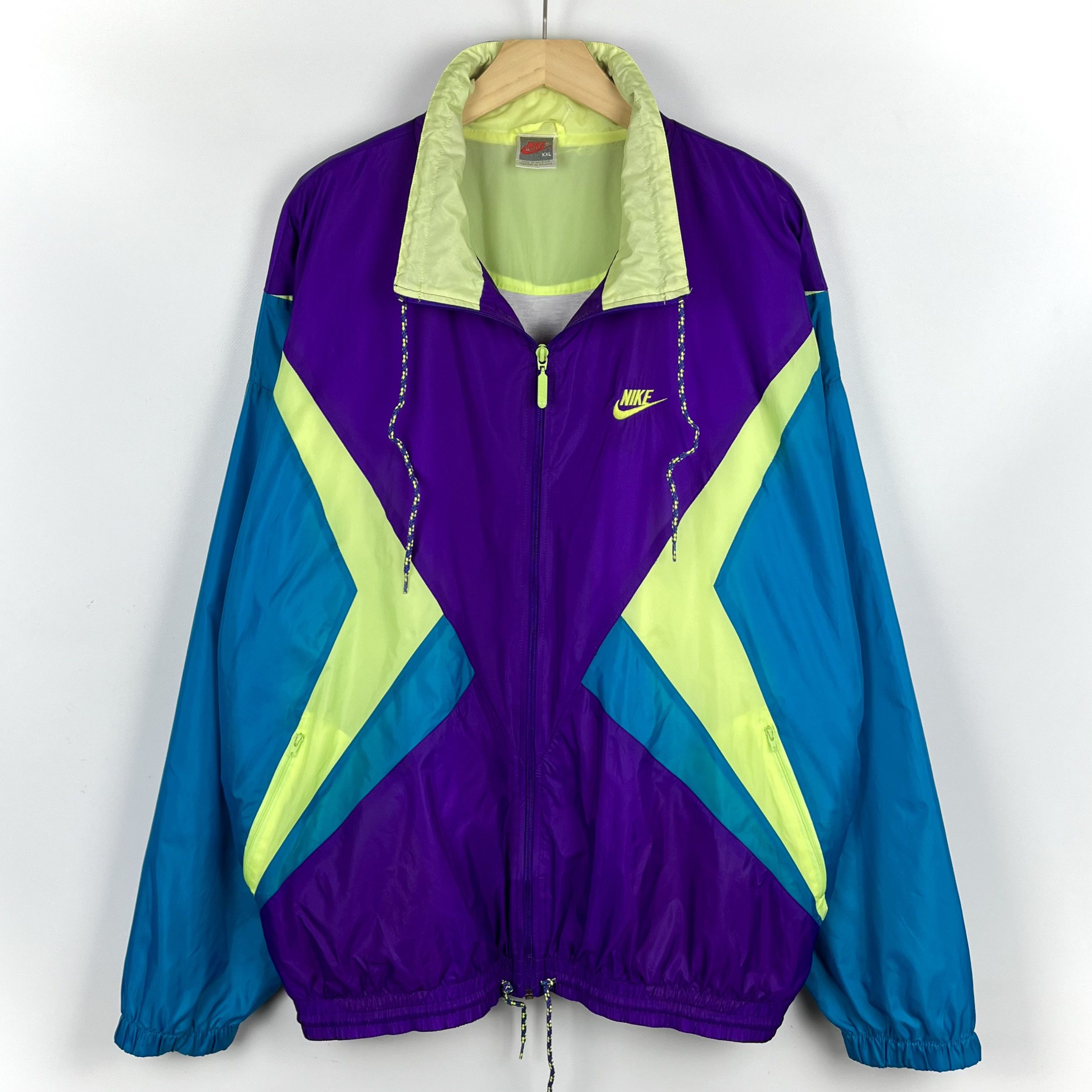 Nike Vintage Nike Multicolour Nylon Light Track Jacket 90’s Size US XXL / EU 58 / 5 - 2 Thumbnail