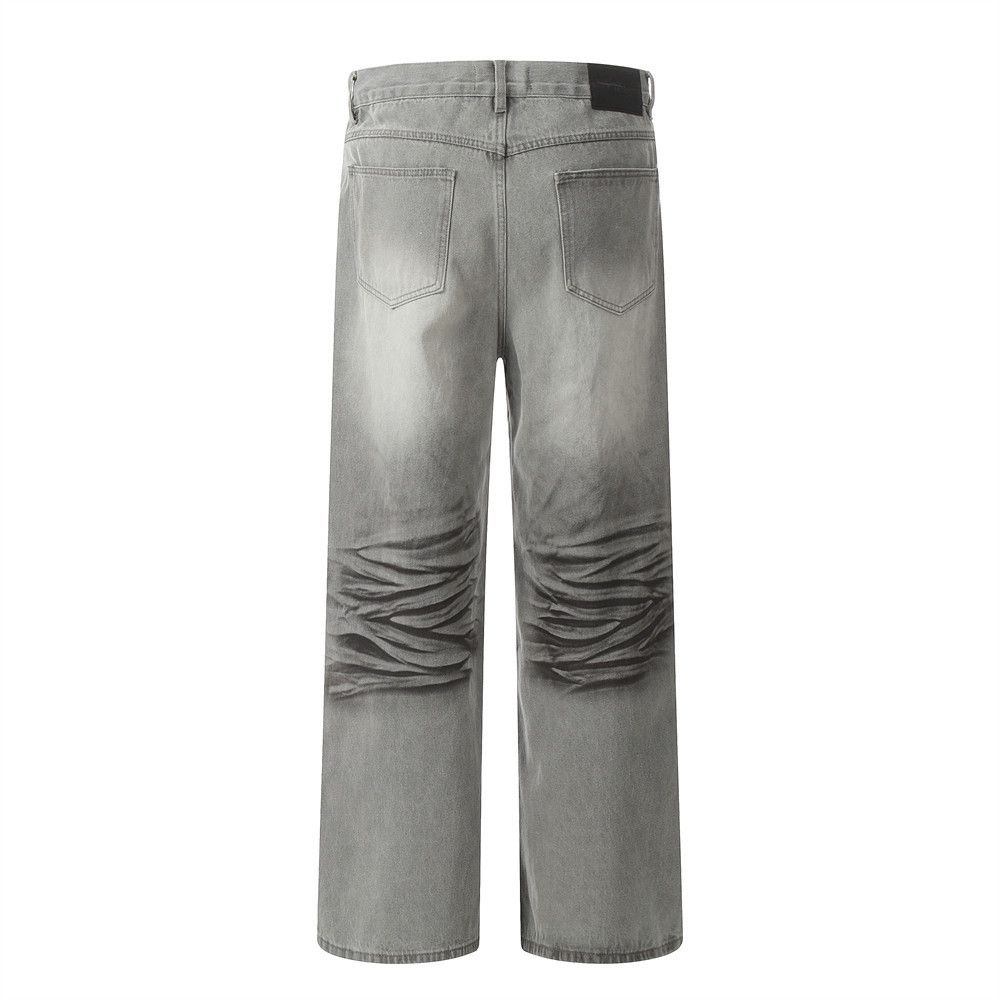 Japanese Brand × Jean Punk washed men's distressed straight jeans y2k Size US 32 / EU 48 - 2 Thumbnail