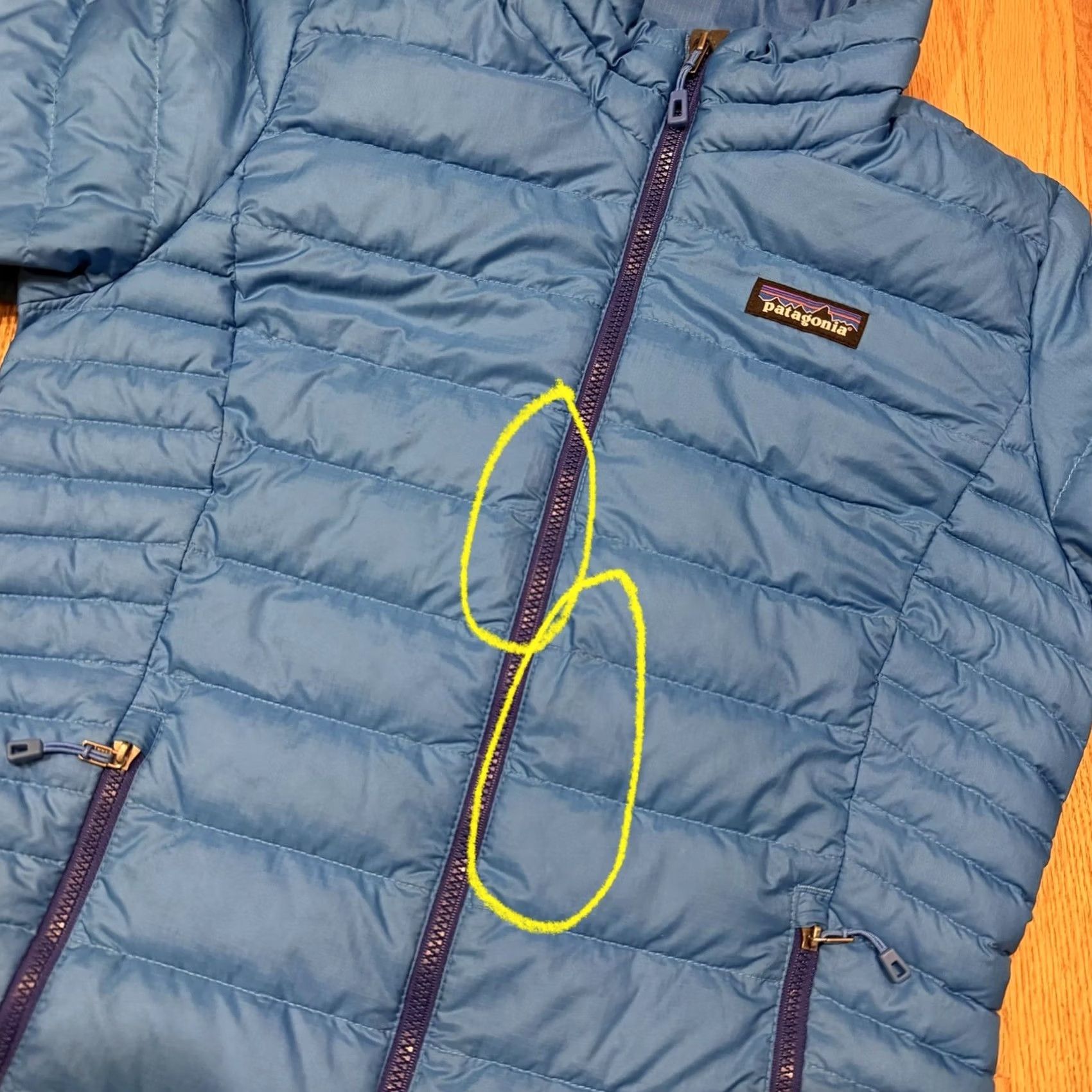 Patagonia Patagonia Down Sweater Jacket Full Zip Puffer Women’s XS Blue 84683 Size XS / US 0-2 / IT 36-38 - 6 Thumbnail