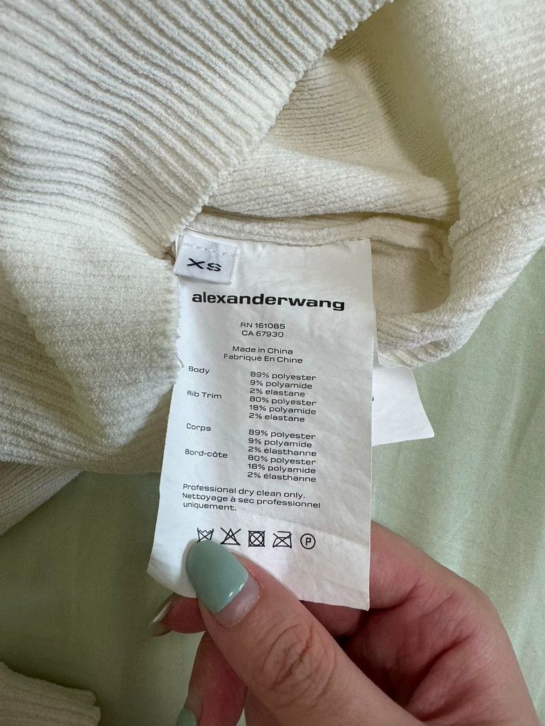 Alexander Wang Alexander Wang White Knit Short Sleeve Top- Size XS / US 0-2 / IT 36-38 - 3 Thumbnail