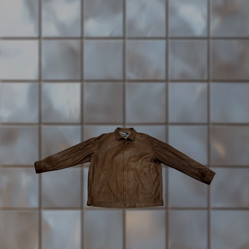 Polo Ralph Lauren Polo Ralph Lauren Jacket 2XL Brown Leather Zip Mens Glove Soft Leather Jacket Size US XXL / EU 58 / 5 - 1 Thumbnail