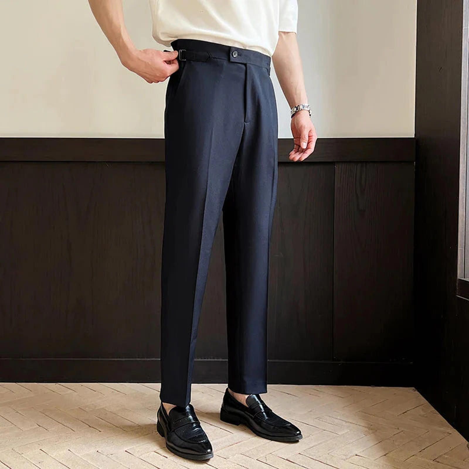 Other Side Buckle Taped Smart Pants Size US 32 / EU 48 - 1 Thumbnail