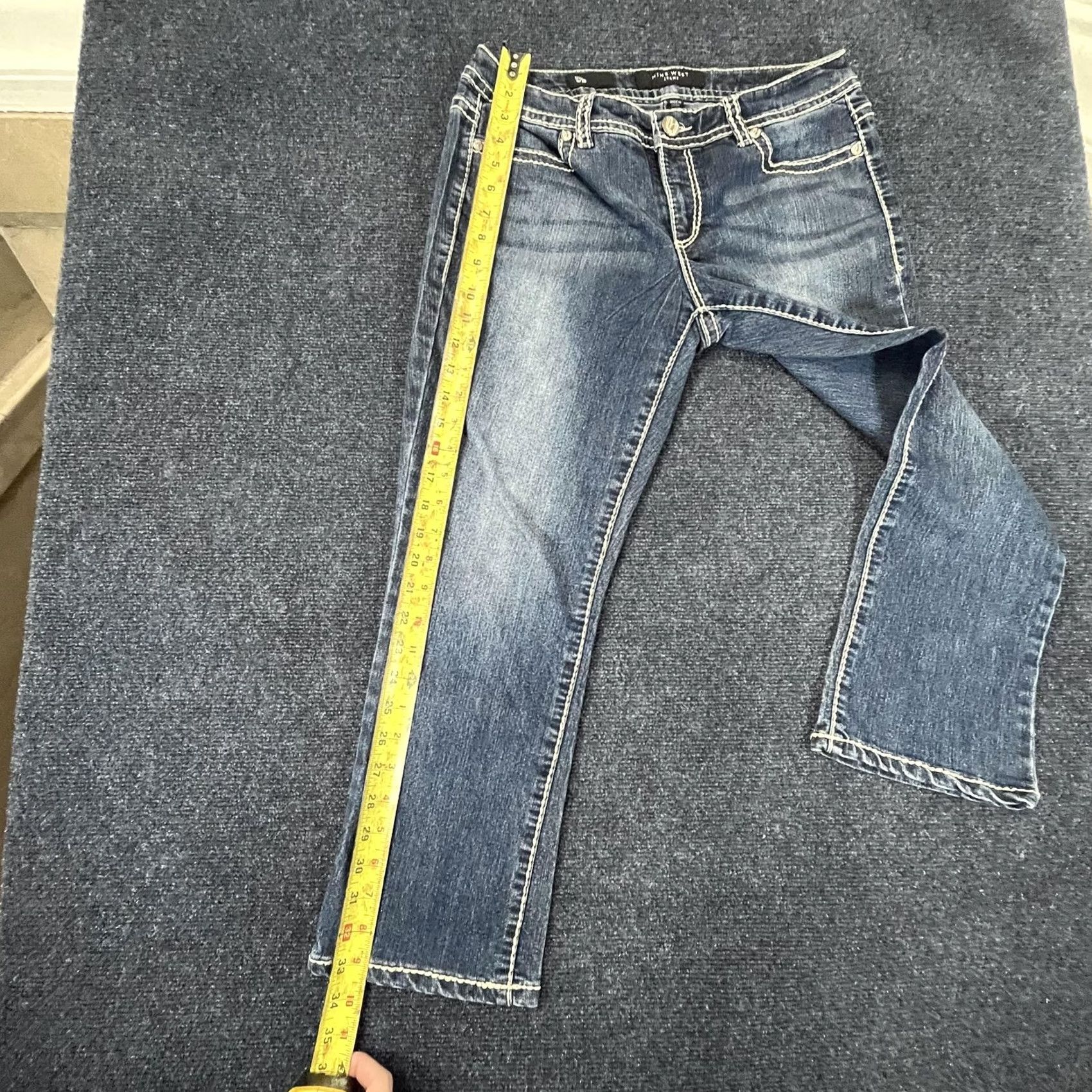 Nine West Nine West Jeans Womens 6 Blue Bootcut Mid Rise Stretch Embroidered Pockets Denim Jeans Size 28" / US 6 / IT 42 - 7 Thumbnail