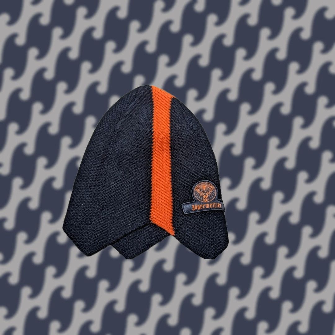 Vintage Jagermeister Beanie Hat One Size Black Orange Casual Knit Size ONE SIZE - 1 Thumbnail