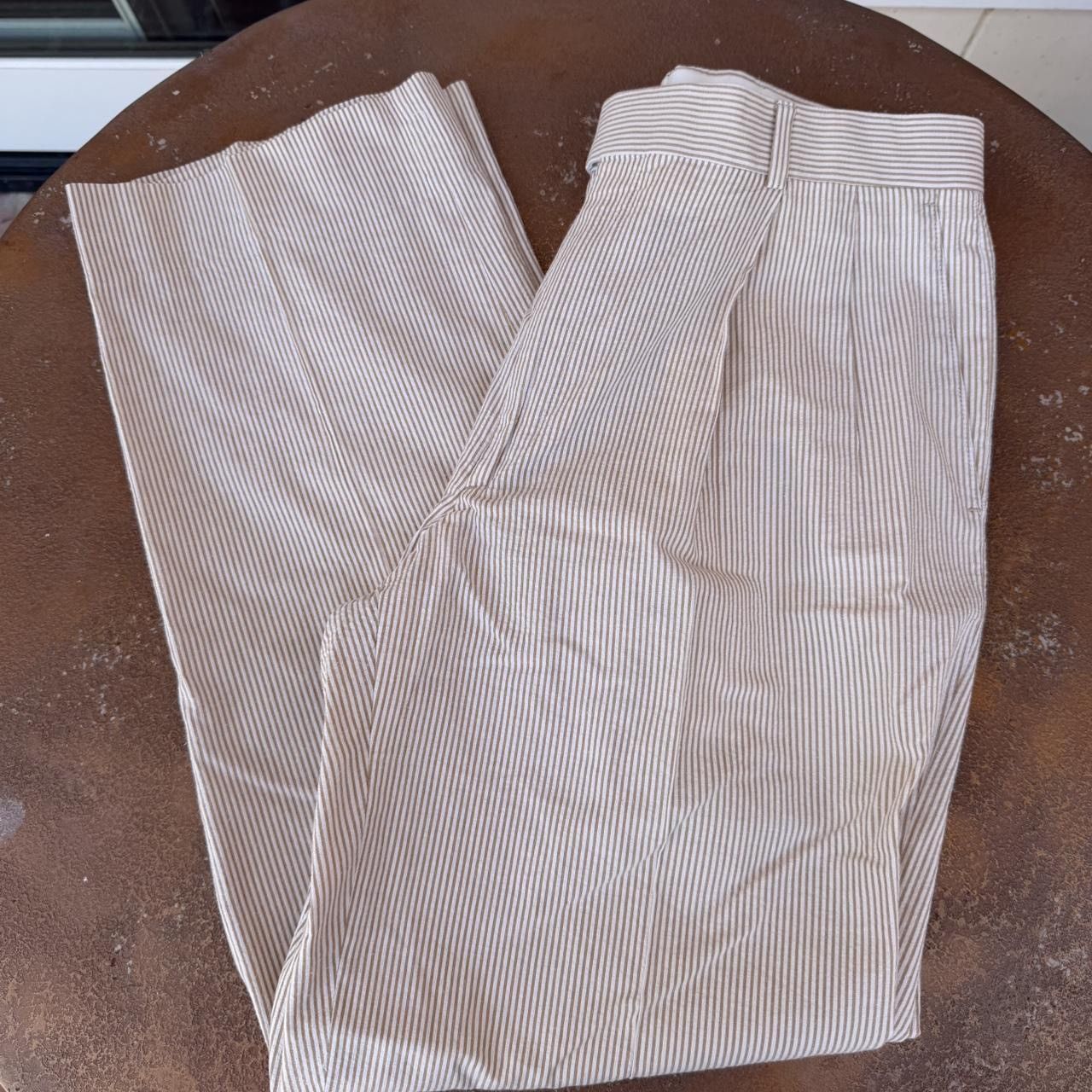 Paul Fredrick Paul Fredrick Pinstripe Cotton Pleated Suit Pant Size 32 Size US 32 / EU 48 - 4 Thumbnail