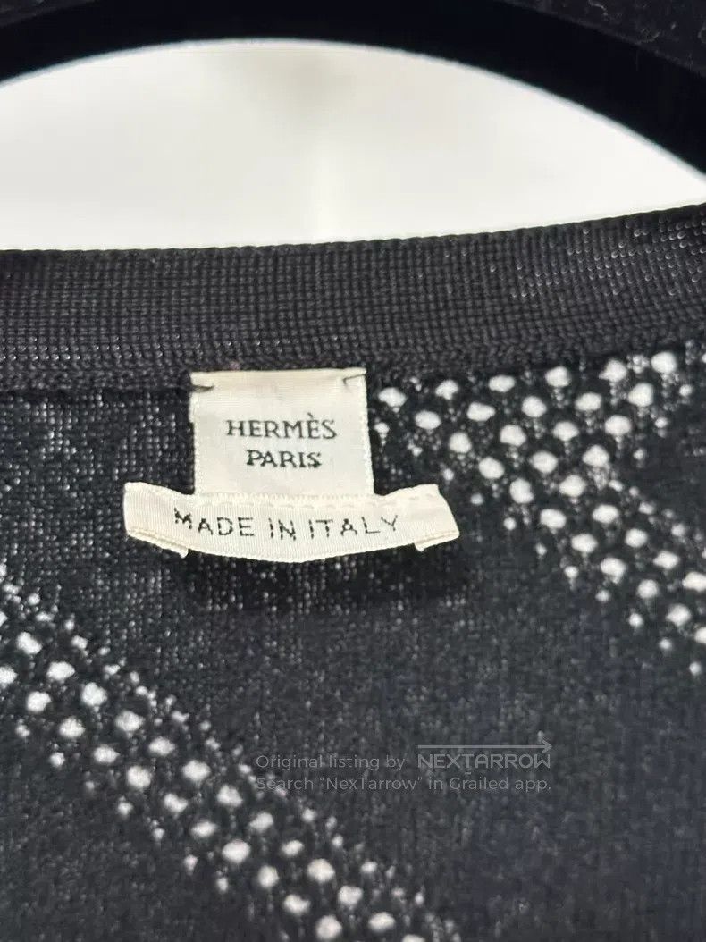 Hermes Hermes Black Knit Open Cardigan Jacket Size S / US 4 / IT 40 - 3 Thumbnail