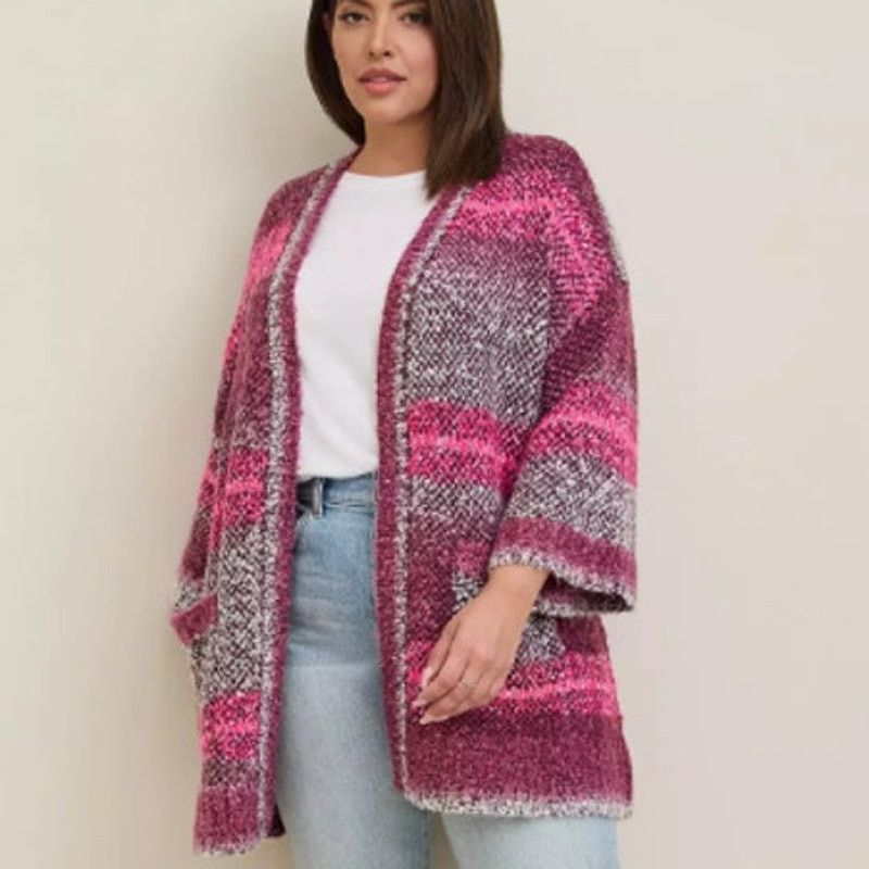 Corridor Torrid Womens Spacedye Cardiagn Sweater Open Front Size 3X Size 3XL / US 20-22 - 1 Thumbnail
