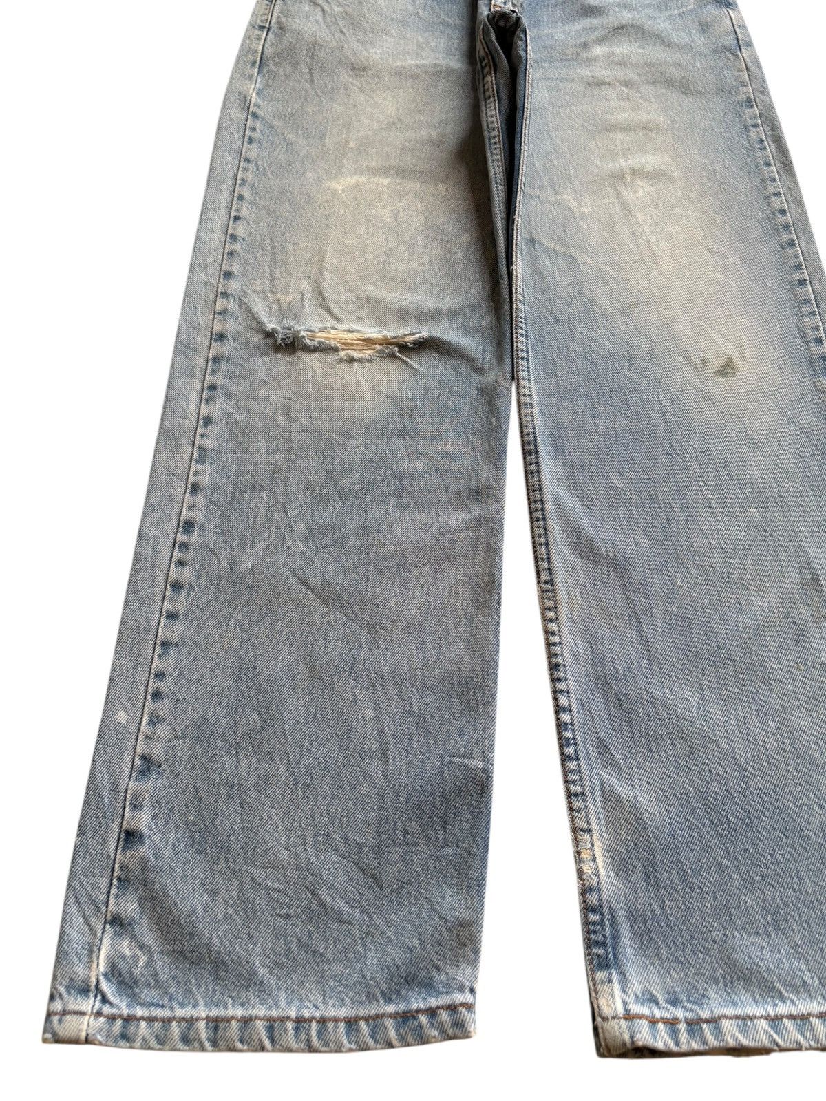 Levi's Vintage 90s Levis 504 Faded Wash Distressed Loose Jeans Size US 35 - 6 Thumbnail