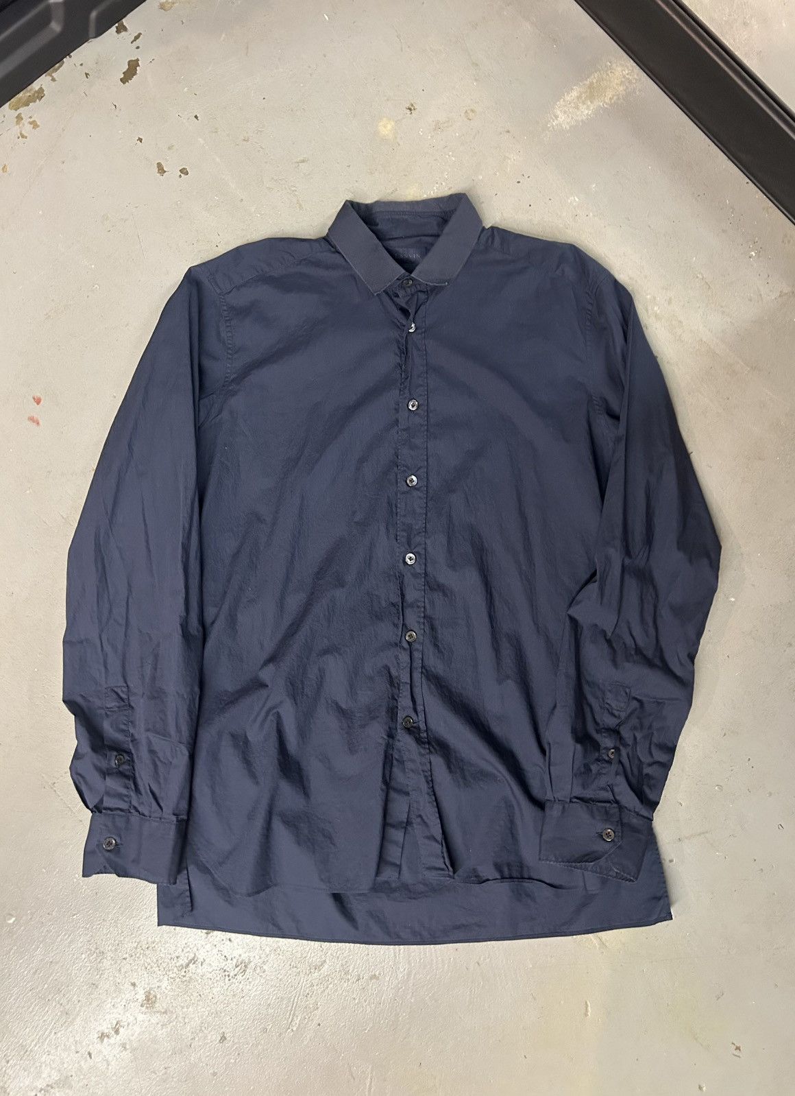 Lanvin Lanvin Navy L/S Button Up | L Size US L / EU 52-54 / 3 - 2 Thumbnail
