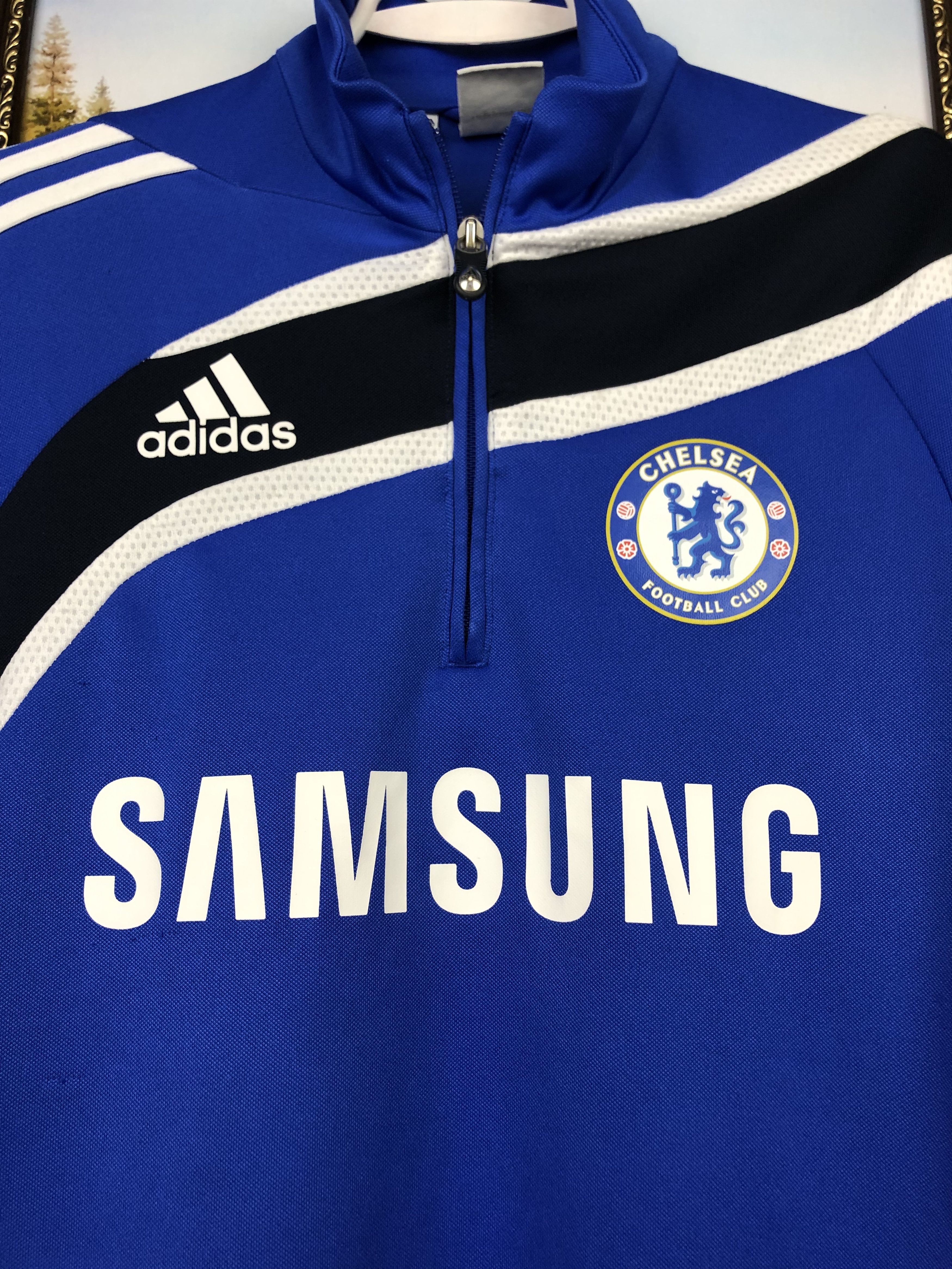 Adidas Vintage Adidas Chelsea Football Sweatshirt Soccer Jacket Size US S / EU 44-46 / 1 - 3 Thumbnail