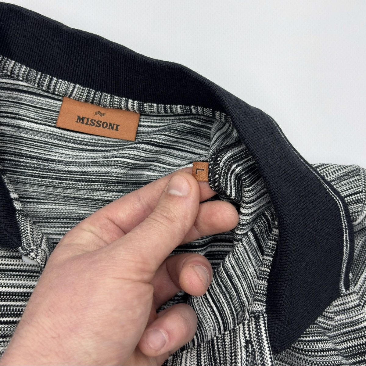 Missoni Missoni Striped Polo T-shirt Shirt Size US L / EU 52-54 / 3 - 7 Thumbnail