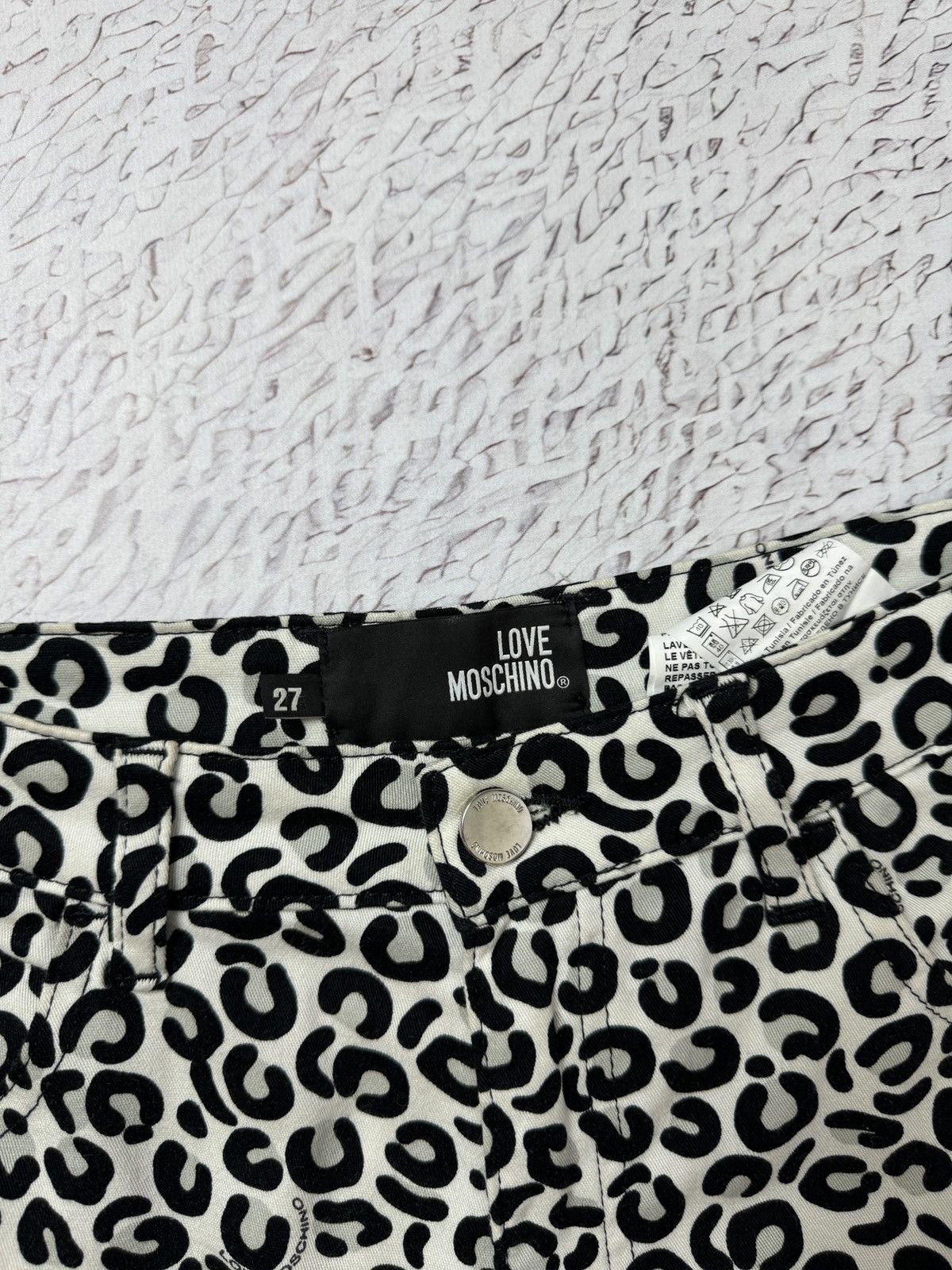 Love Moschino Love Moschino Leopard allover pattern jeans pants trousers Size 27" / US 4 / IT 40 - 10 Thumbnail