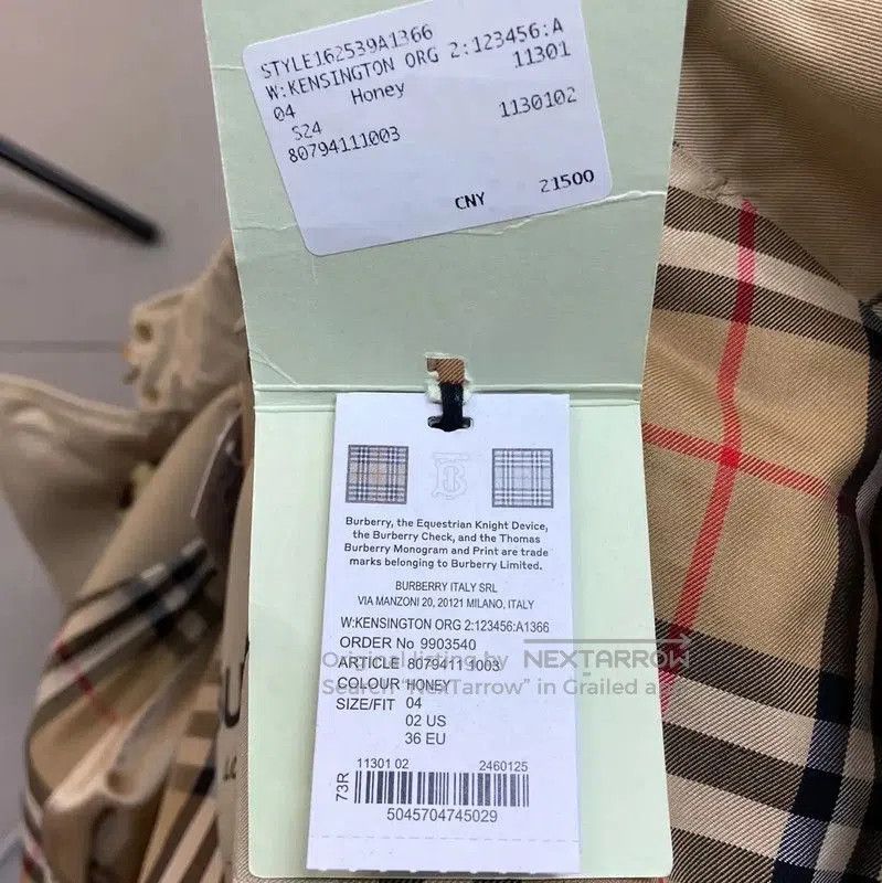 Burberry Burberry Khaki Cotton Women's Trench Coat. Size M / US 6-8 / IT 42-44 - 8 Thumbnail