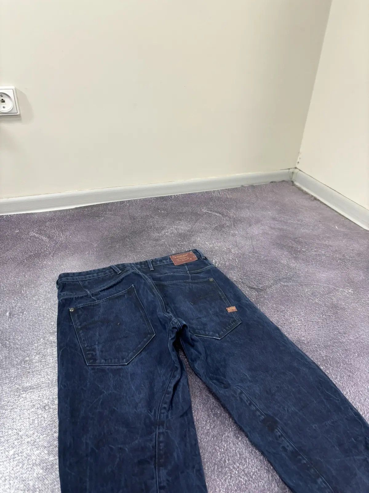 G-Star × Japanese Brand × Vintage Vintage G-Star Raw Y2K Navy Japanese Cropped Tapered Jeans Size US 27 - 4 Thumbnail