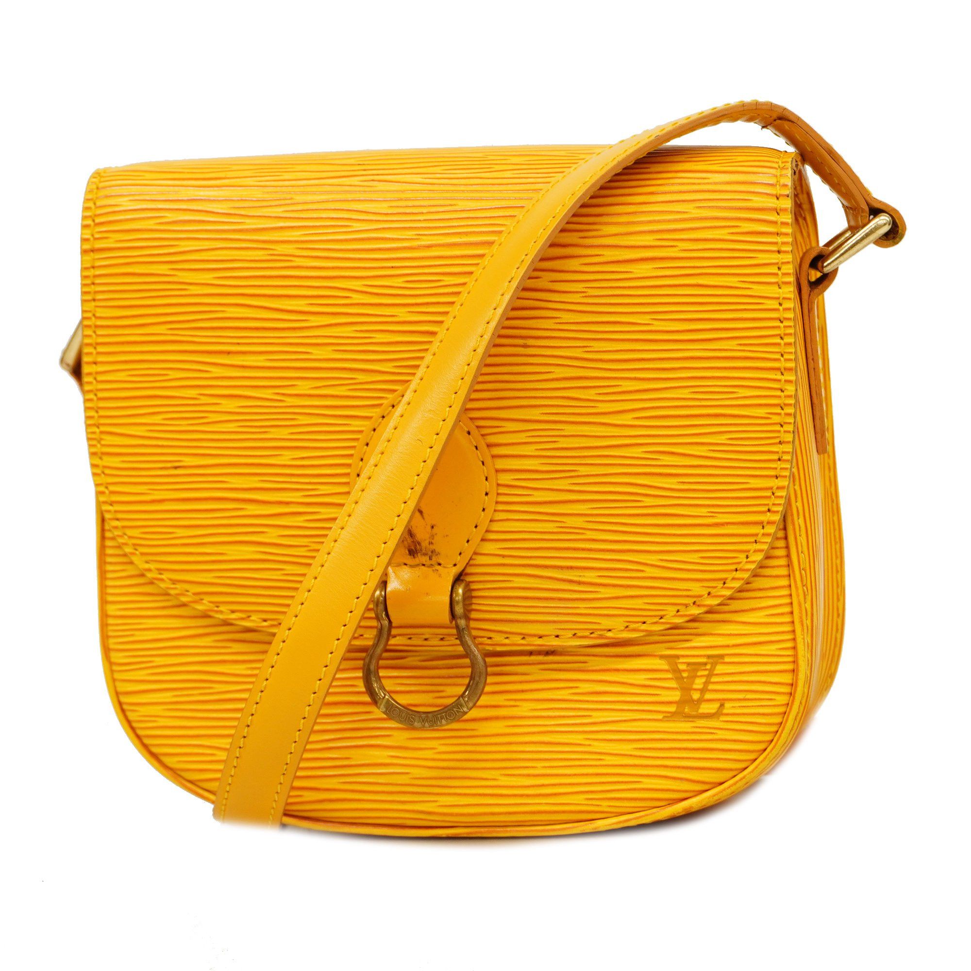 Louis Vuitton Shoulder Bag Epi Mini Saint Cloud PM Yellow M52219