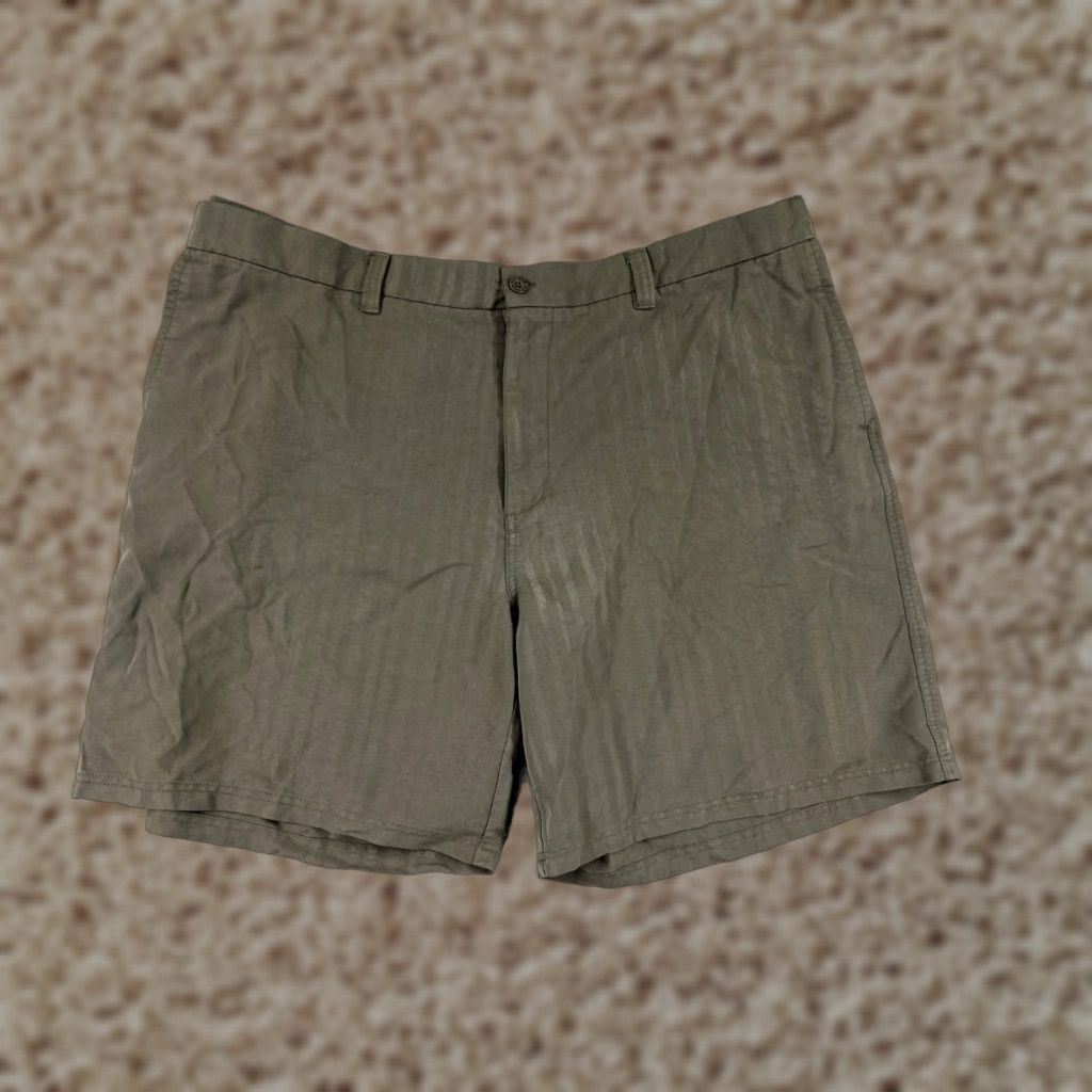 Big Dogs Big Dogs Mens Shorts 42 Green Rayon Blend Chino Beach Aloha Pattern Striped Casual Fall Spring Summer Mens Size US 42 / EU 58 - 1 Thumbnail