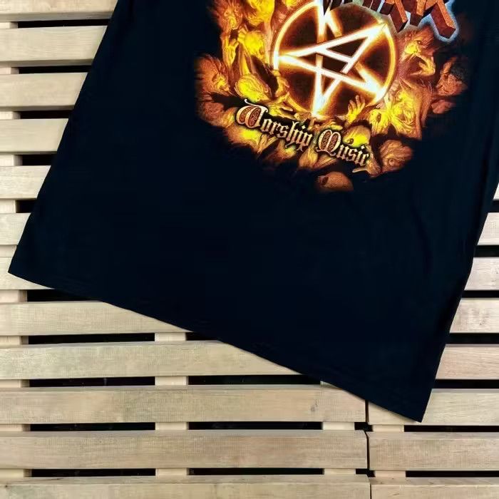 Band Tees × Vintage Mens Vintage T Shirt Anthrax Worship Music Tour 2012 Size M Size US M / EU 48-50 / 2 - 3 Thumbnail