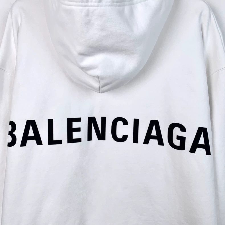 Balenciaga Balenciaga White logo monogram printed cotton hooded draws Size XS / US 0-2 / IT 36-38 - 5 Thumbnail