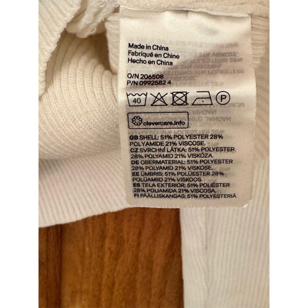 H&M H&M Divided Sweater Womens M Ivory Ribbed Mock Neck Long Sl Size US M / EU 48-50 / 2 - 4 Thumbnail