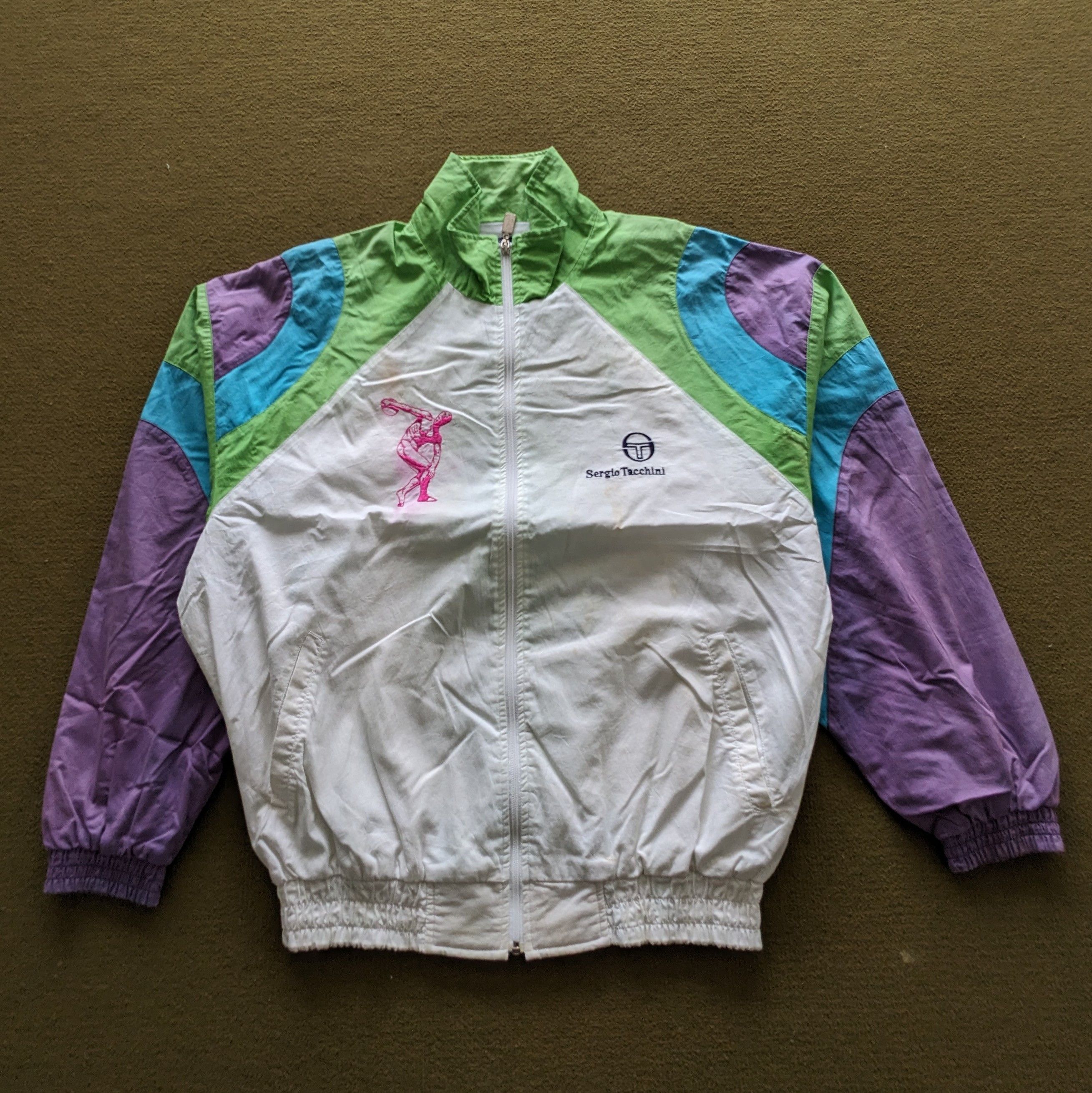 Sergio Tacchini Vintage Sergio Tacchini Windbreaker Jacket Size US L / EU 52-54 / 3 - 1 Thumbnail