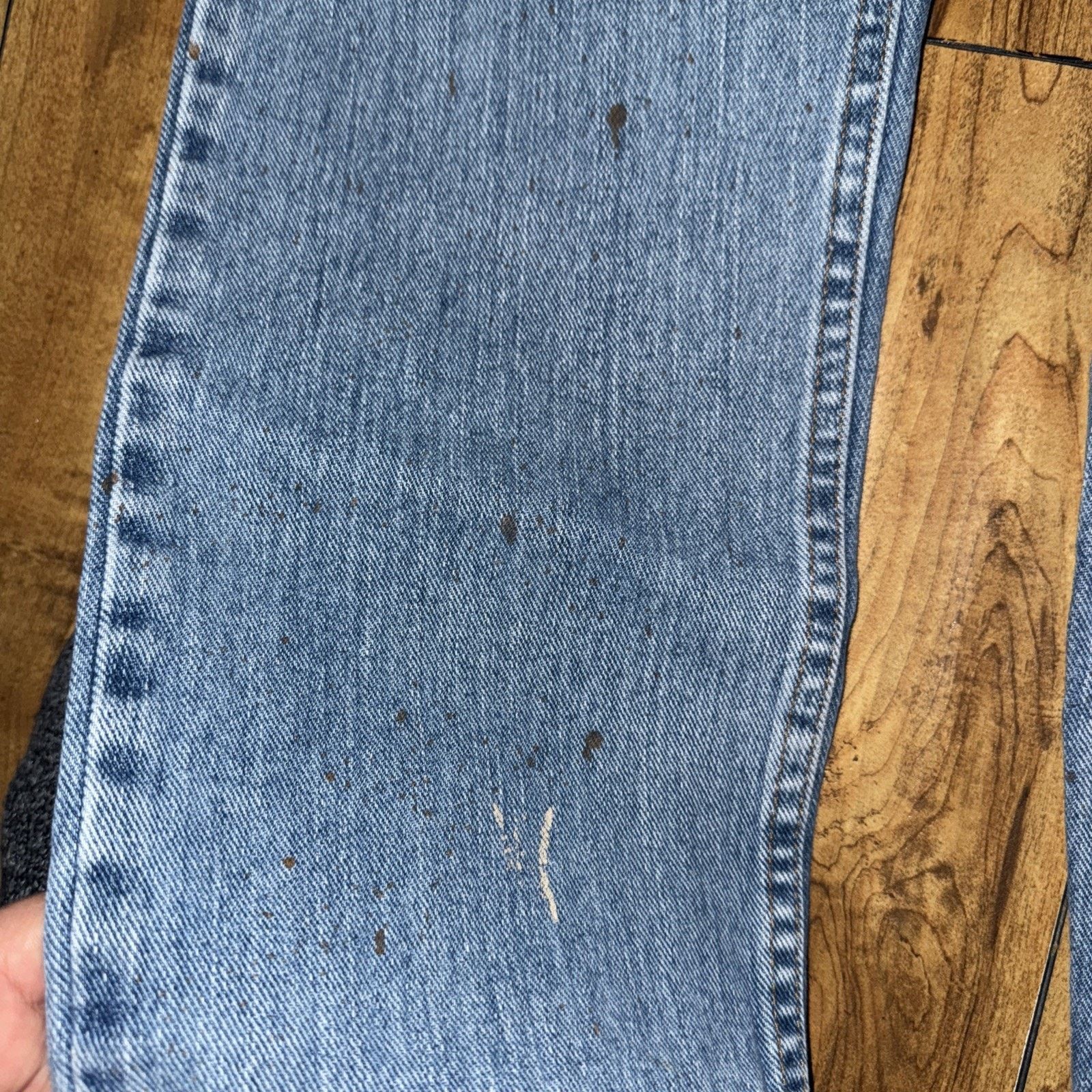 Lee × Vintage × Western Rise Lee Regular Fit Denim Jeans 30x30 W Paint Splatter Size US 30 / EU 46 - 7 Thumbnail