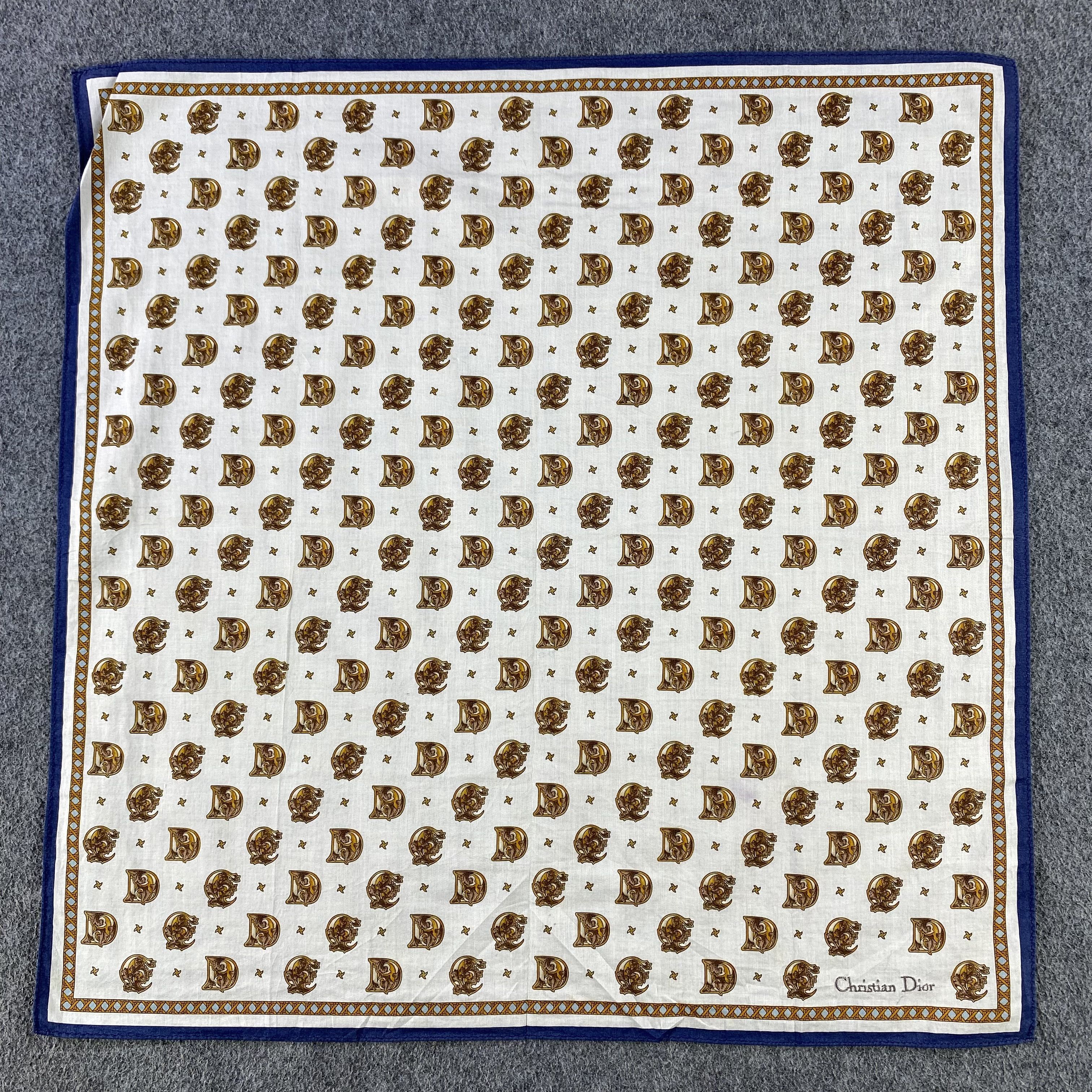 Vintage Christian Dior Handkerchief/Neckerchief/Bandana HC663 Size ONE SIZE - 1 Thumbnail