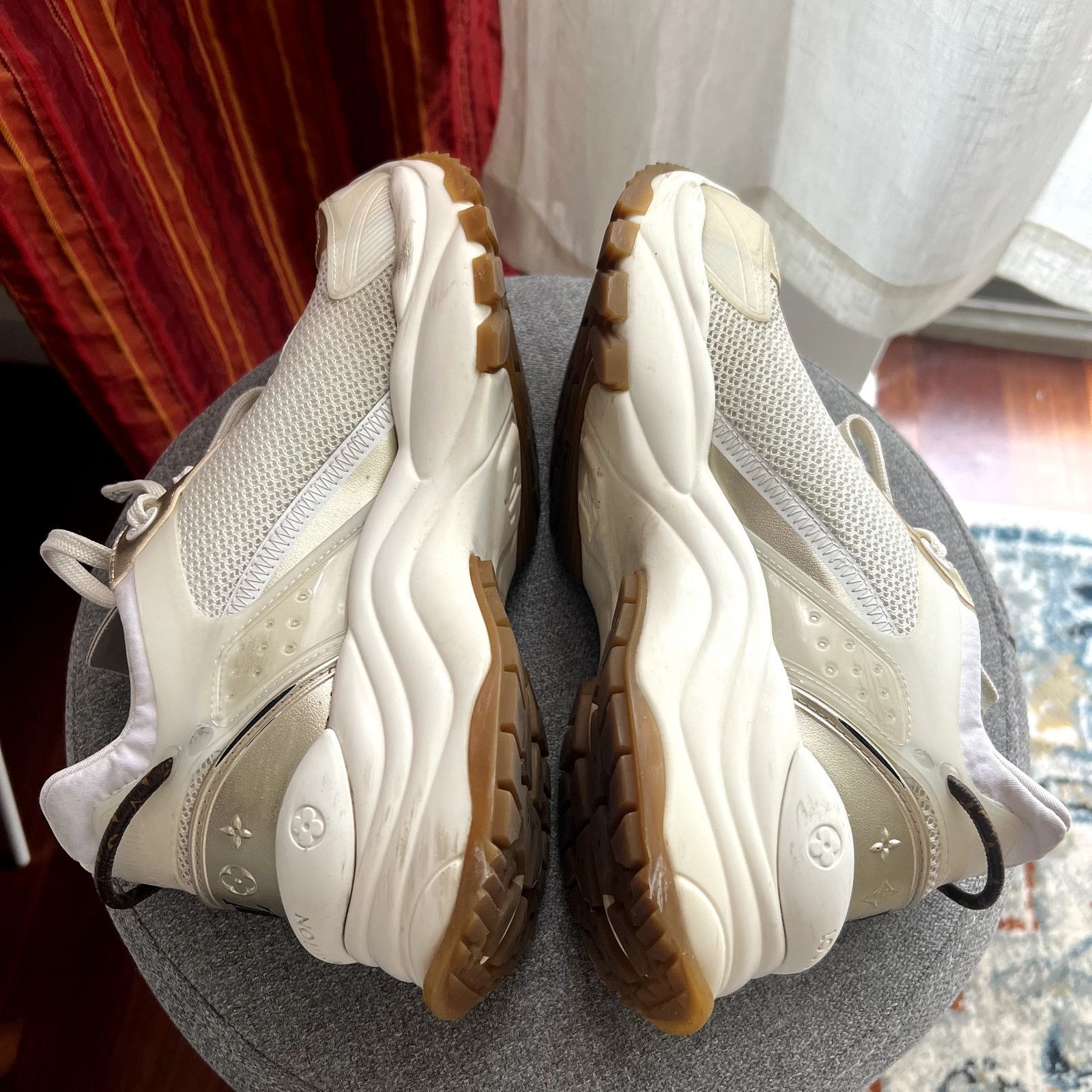 Louis Vuitton Louis Vuitton Run 55 cloth leather trainers size 38.5 FR Size US 7 / IT 37 - 7 Thumbnail